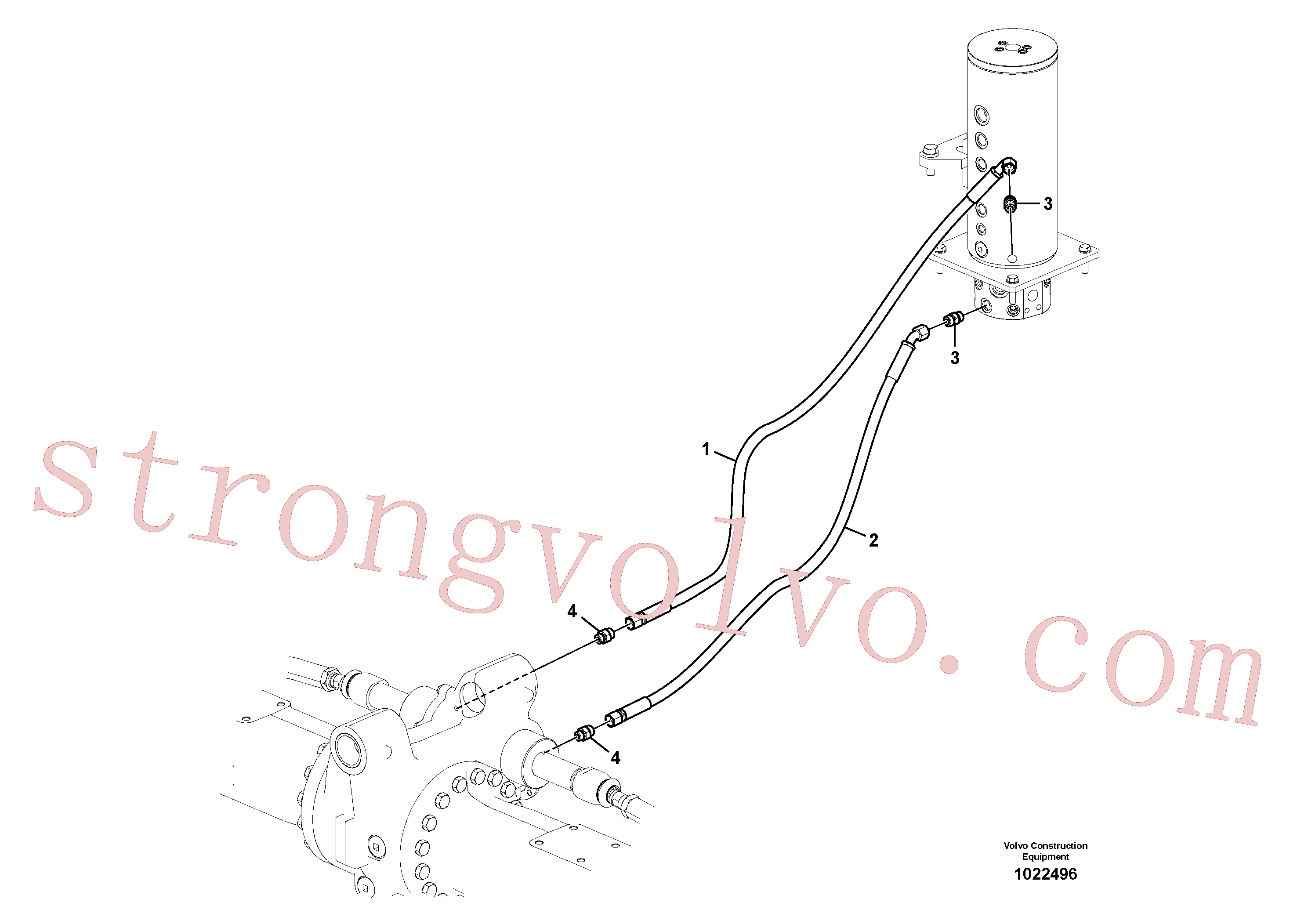 VOE14370255 Niple Inscreva-se para Volvo Acessórios para escavadeira