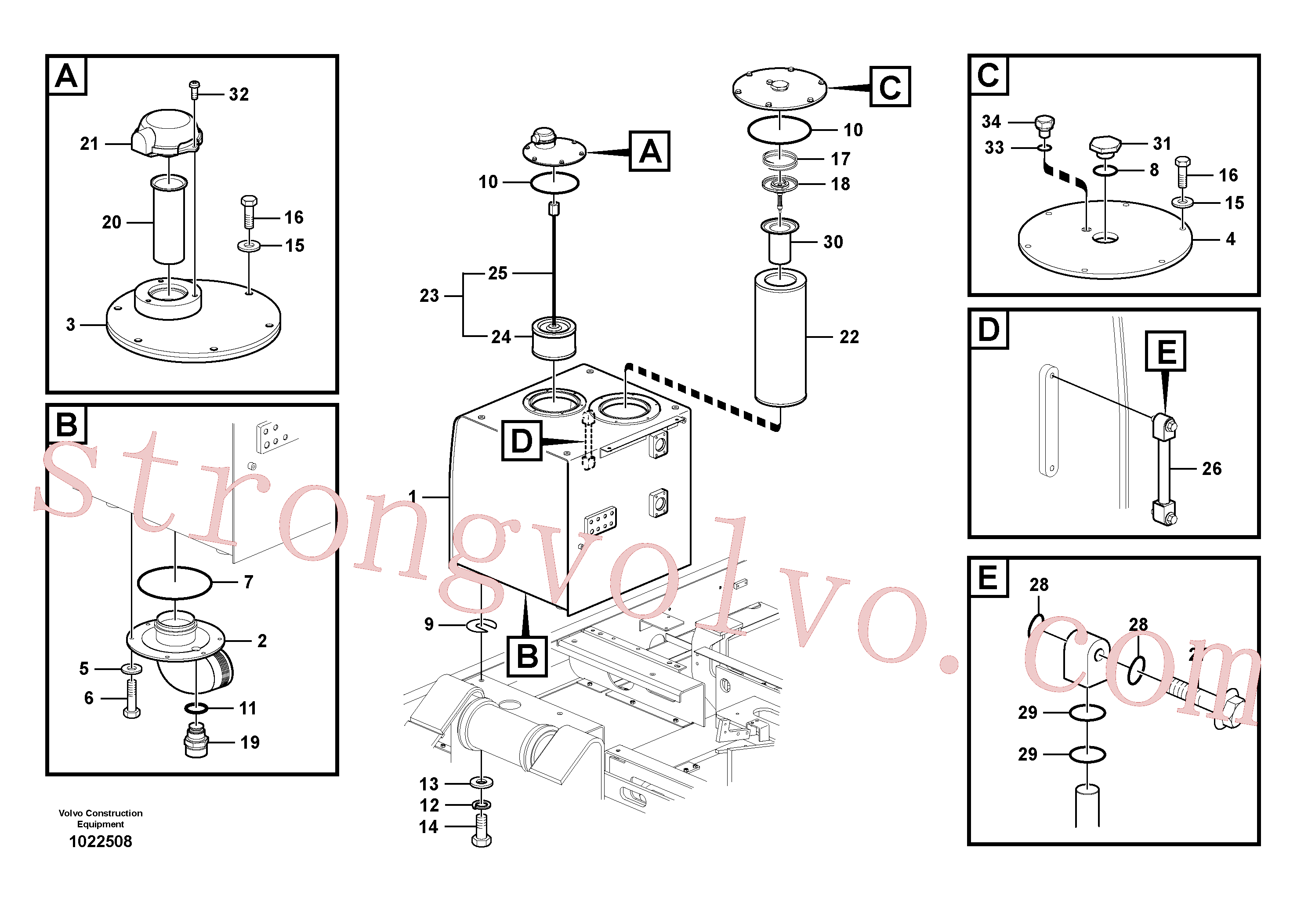 Volvo Montagem VOE14625688 Venting Acessórios