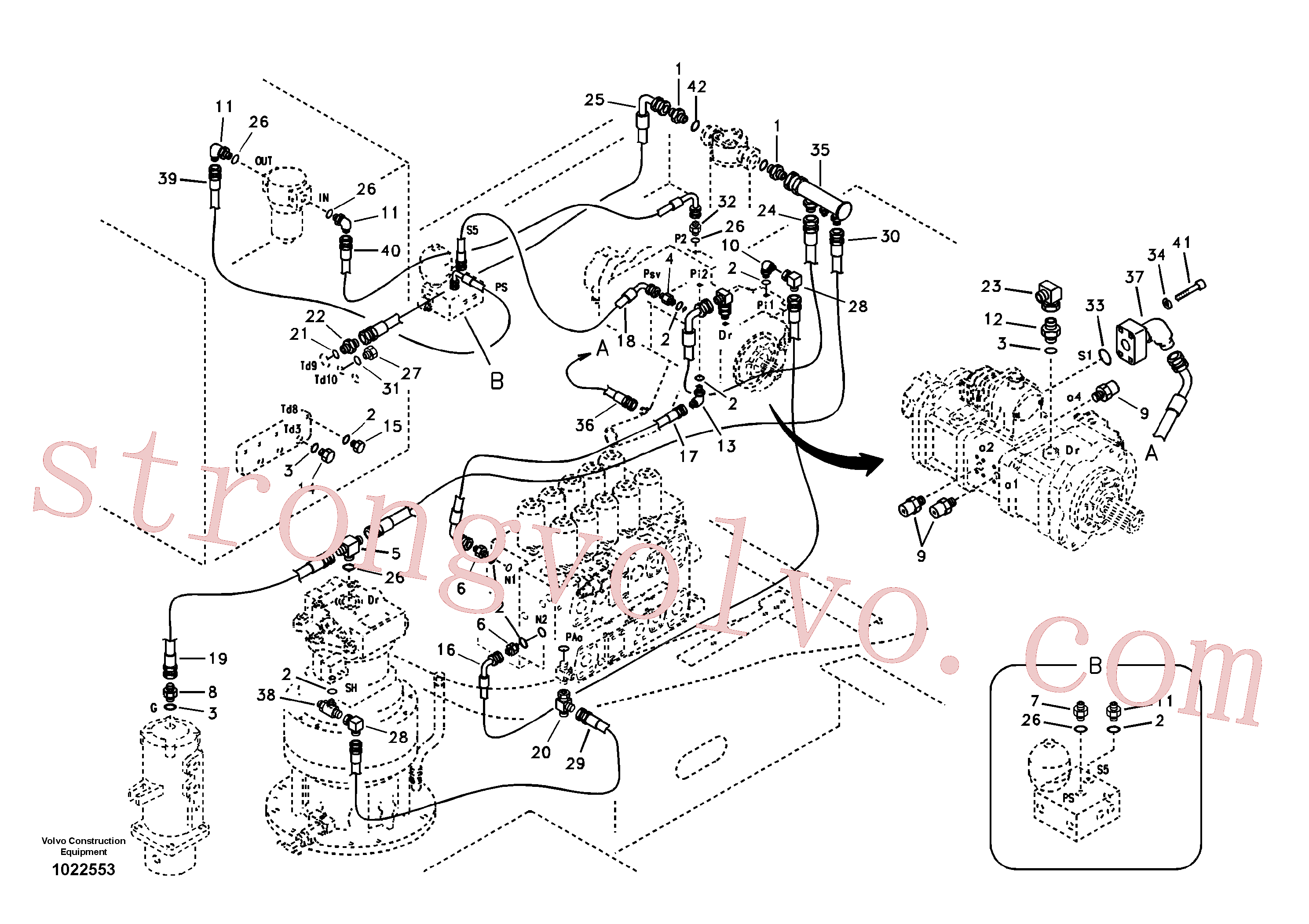 SA9453-04319 Volvo Sistema servomotor, válvula de comando para válvula solenóide(1022553 Montagem)