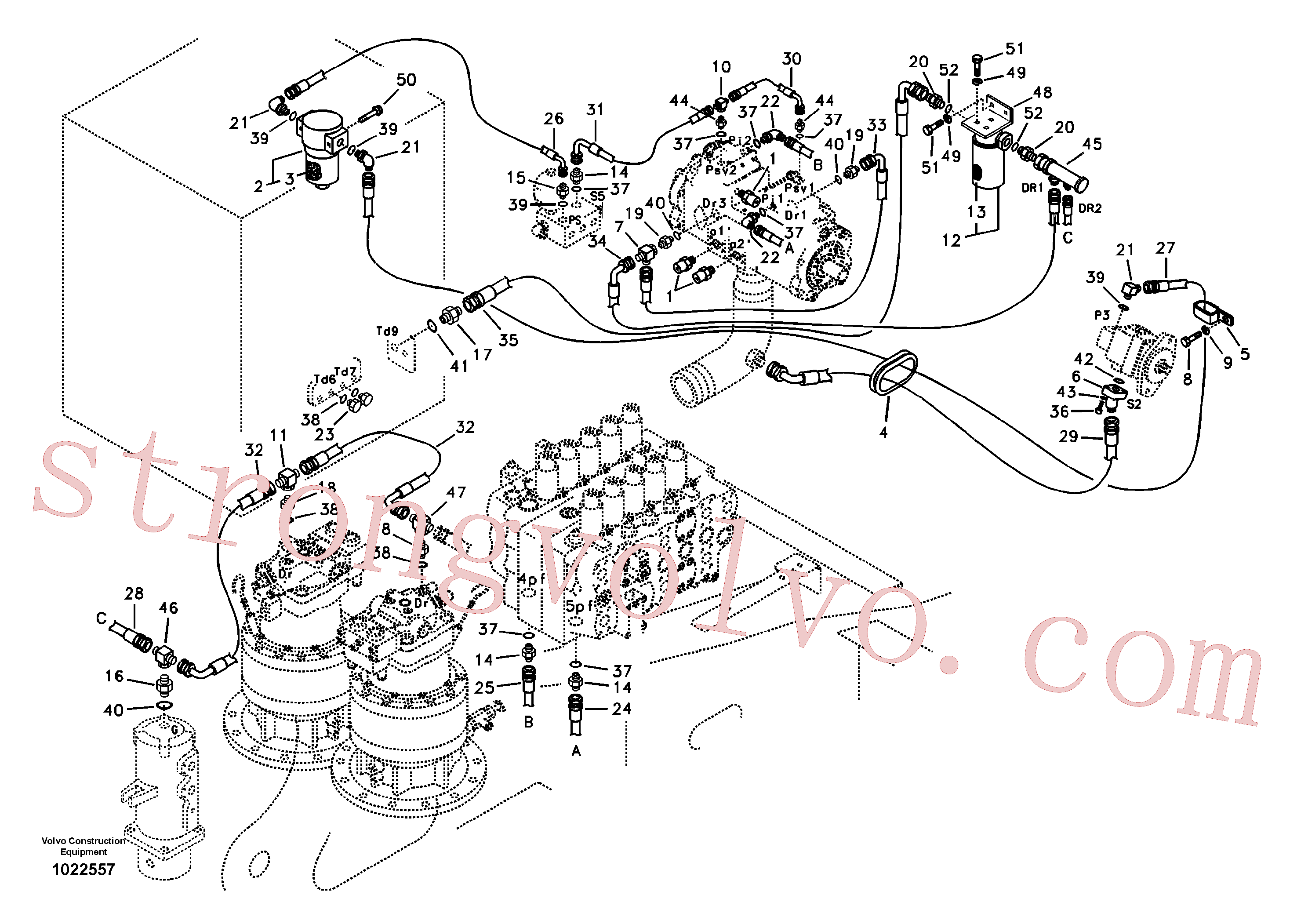 Volvo Montagem SA9453-04322 Mangueira completa Acessórios