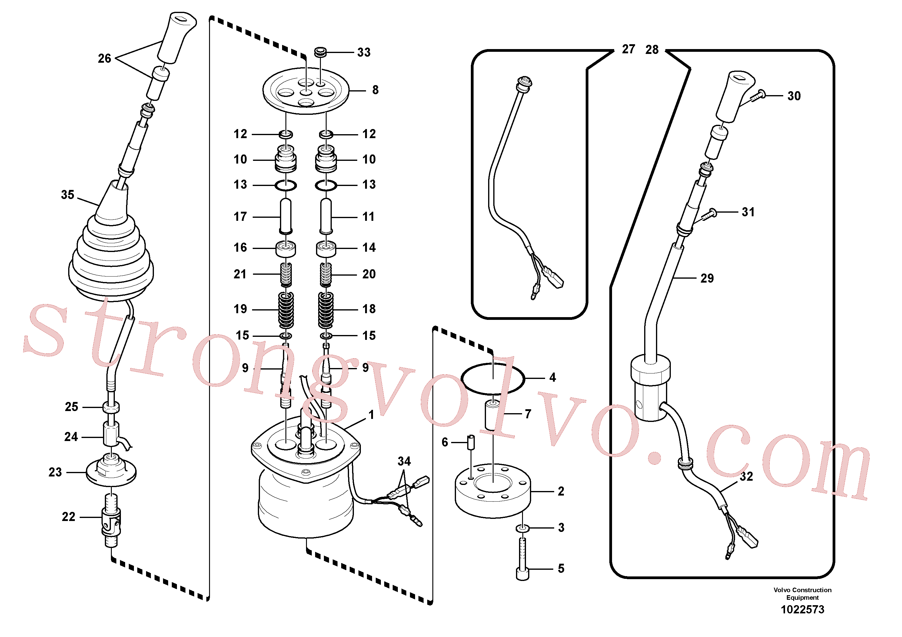 VOE14550285 Volvo Servo-sistema, válvula de comando à distância(1022573 Montagem)