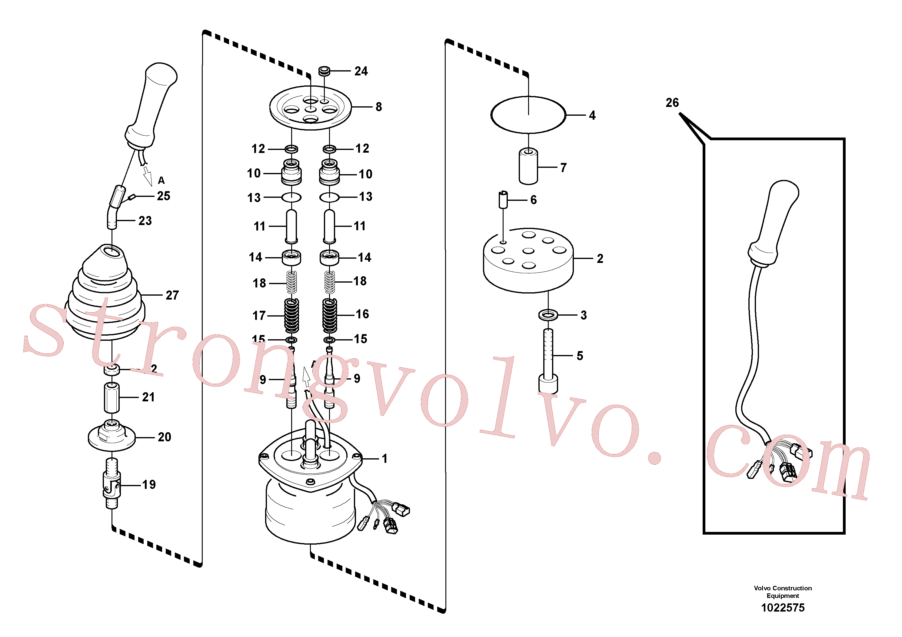 SA8230-36770 Volvo Servo-sistema, válvula de comando à distância(1022575 Montagem)