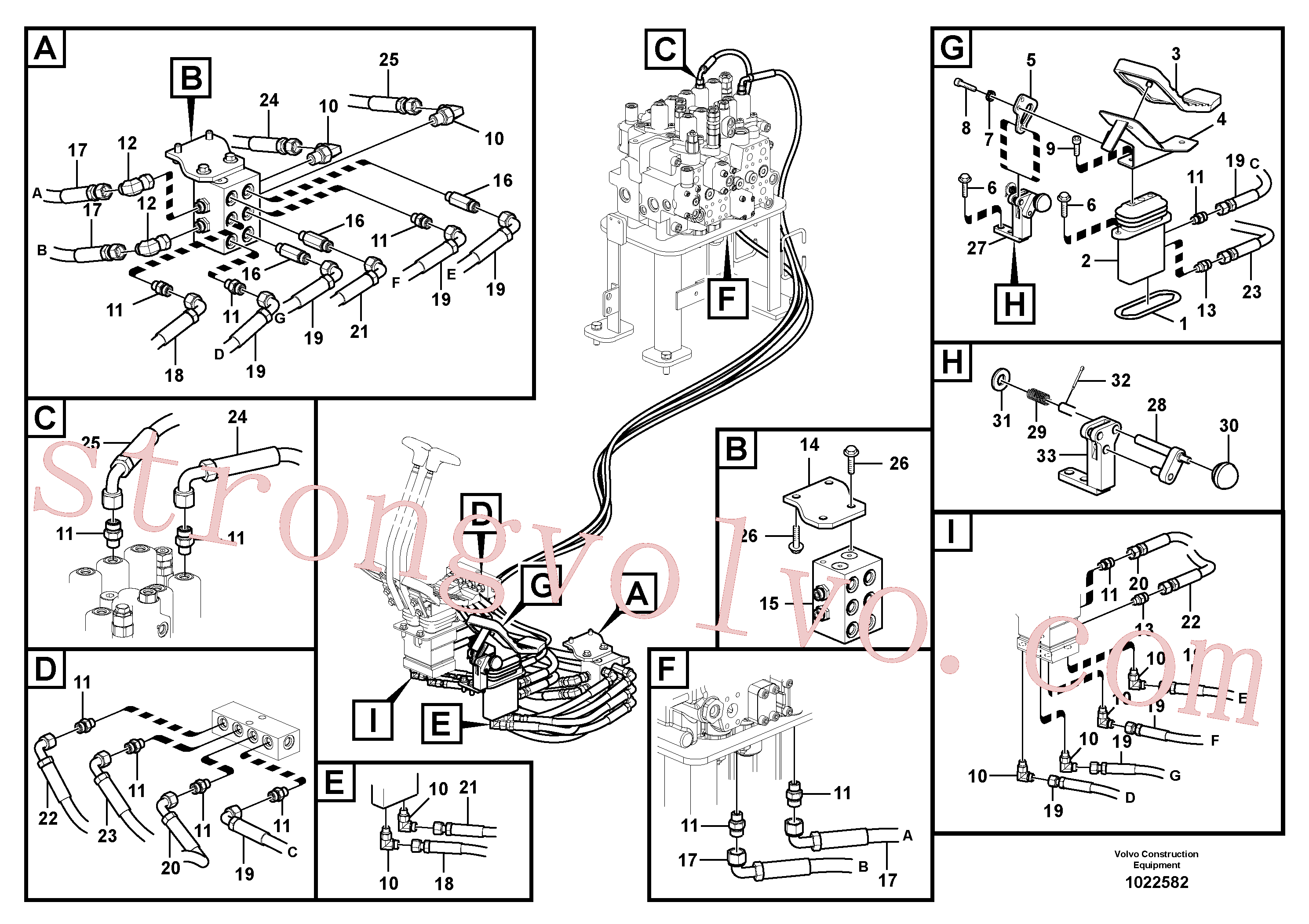 China Made VOE936658 Mangueira completa Volvo Acessórios para escavadeira