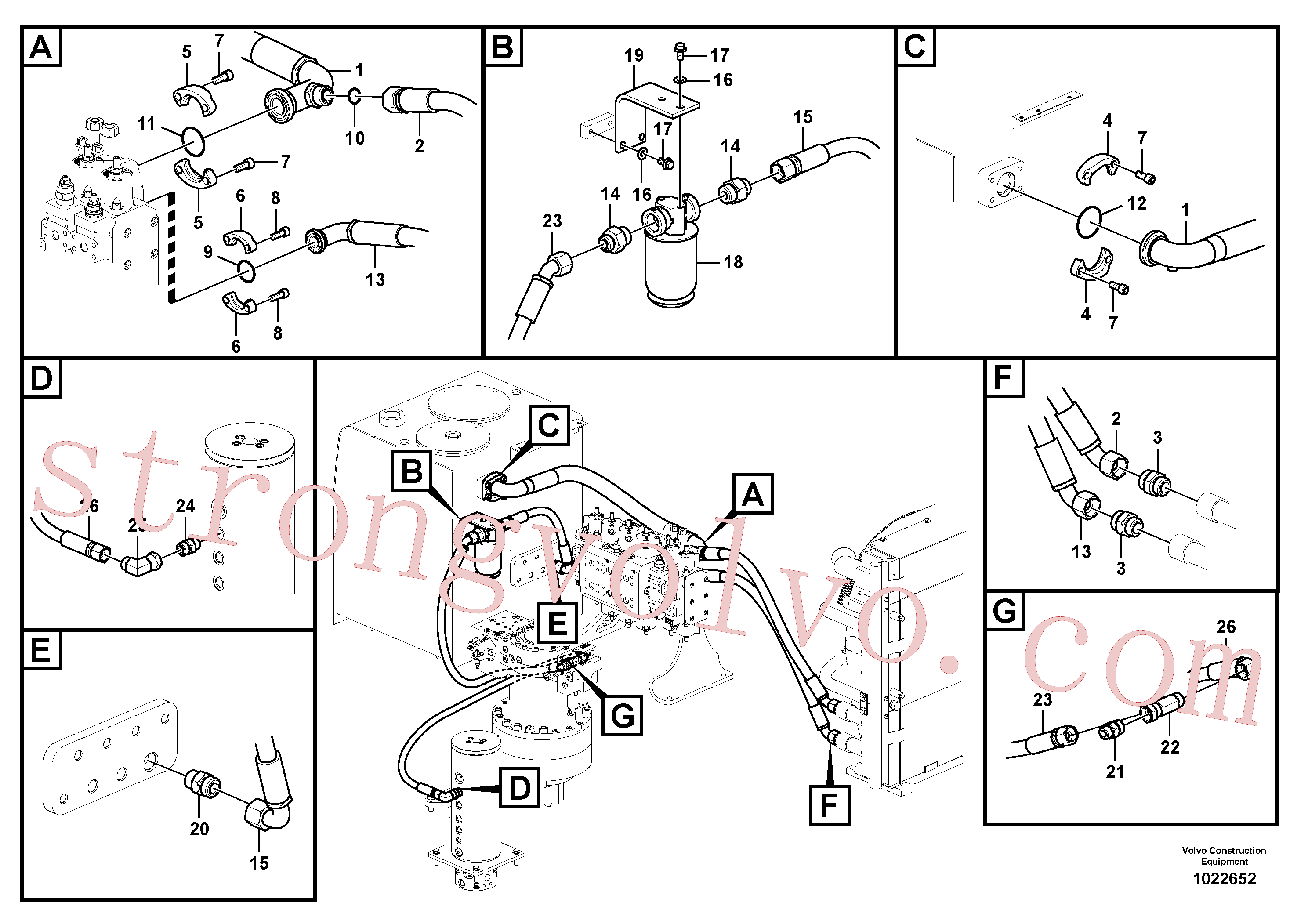 VOE935028 Volvo Sistema hidráulico, tanque hidráulico para o refrigerador de óleo hidráulico(1022652 Montagem)