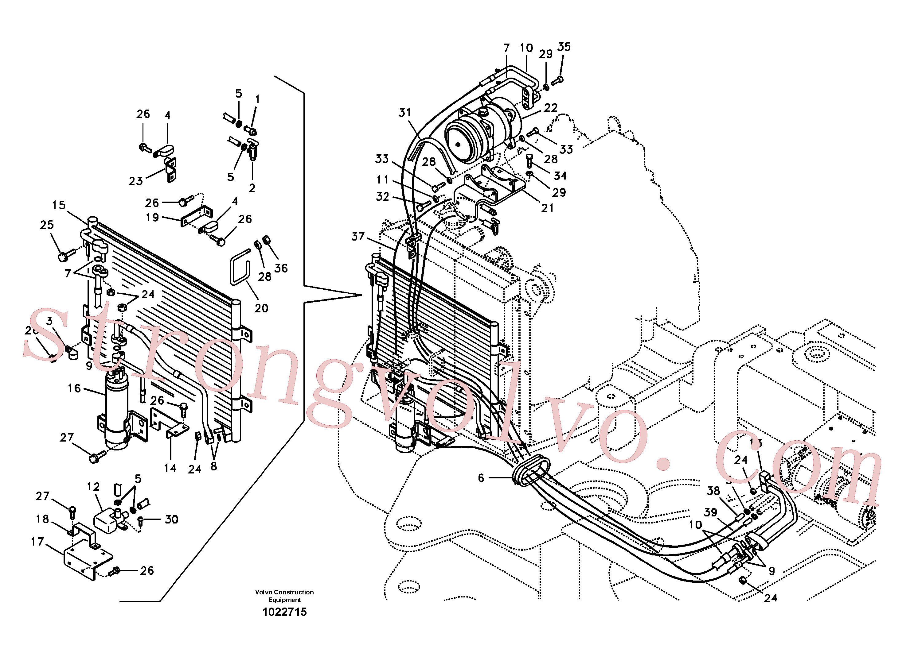 Volvo Acessórios para escavadeira VOE14523612 Suporte Acessórios