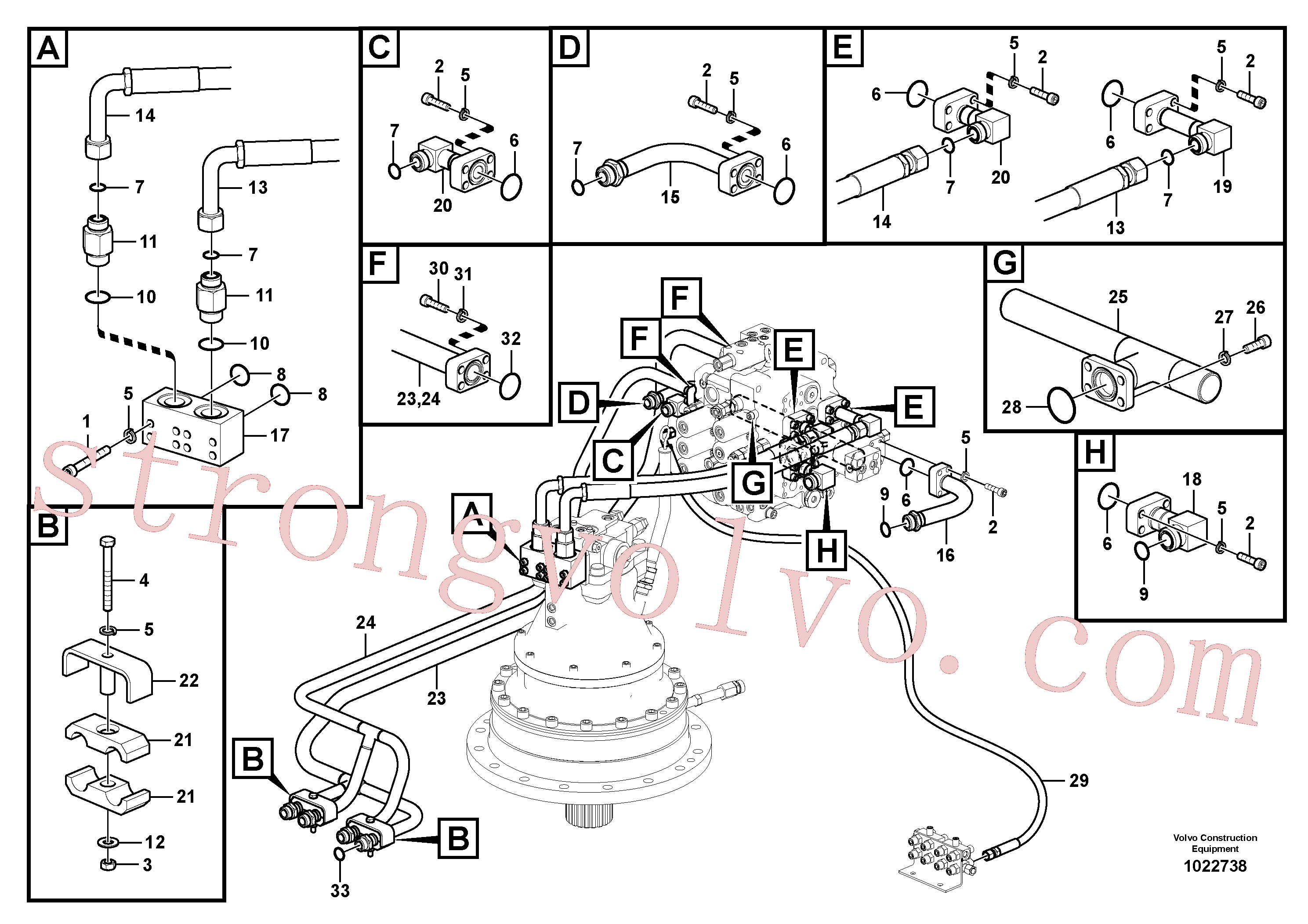 Volvo VOE14543151 Pipe Volvo Acessórios para escavadeira