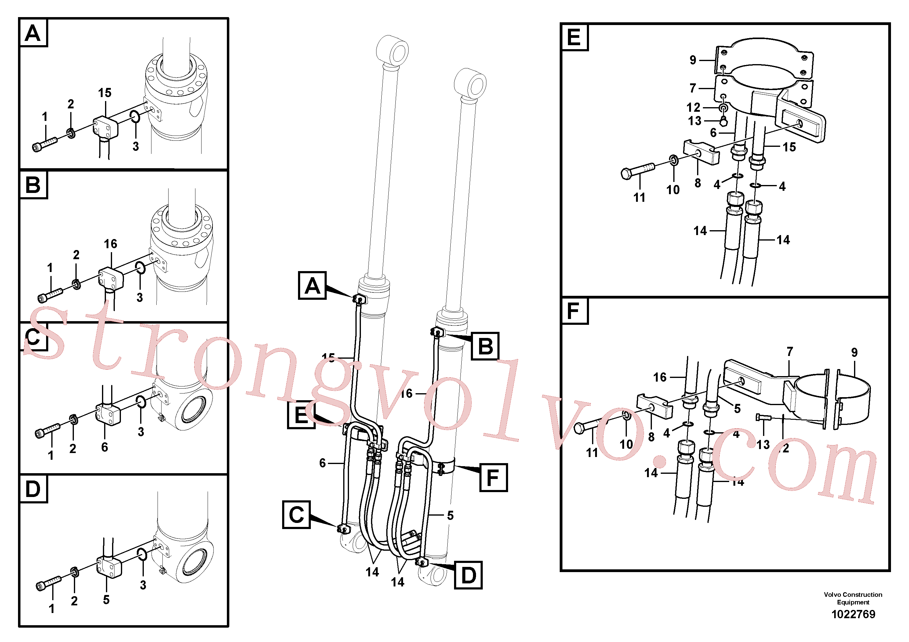 Atacado VOE978941 Parafuso sextavado Volvo escavadeira