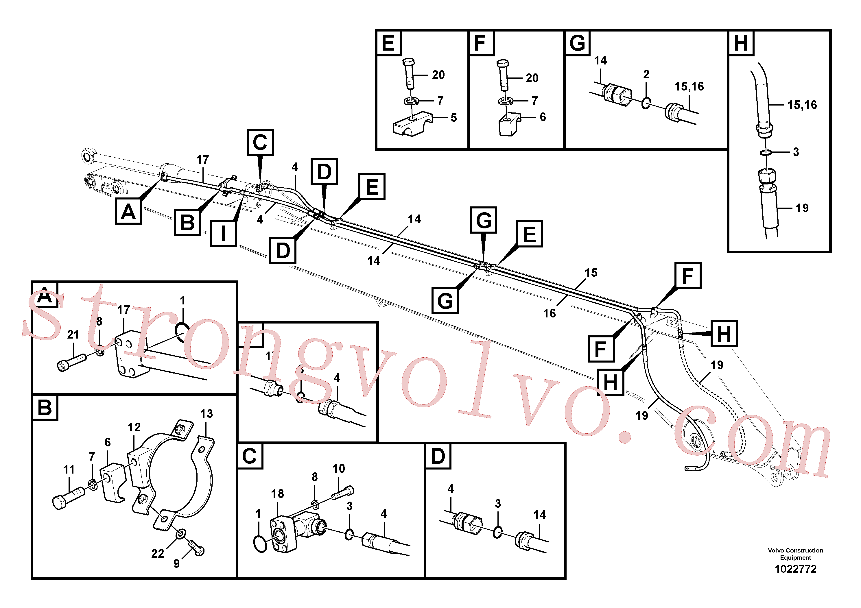 Volvo Montagem SA1174-51590 Pipe Acessórios