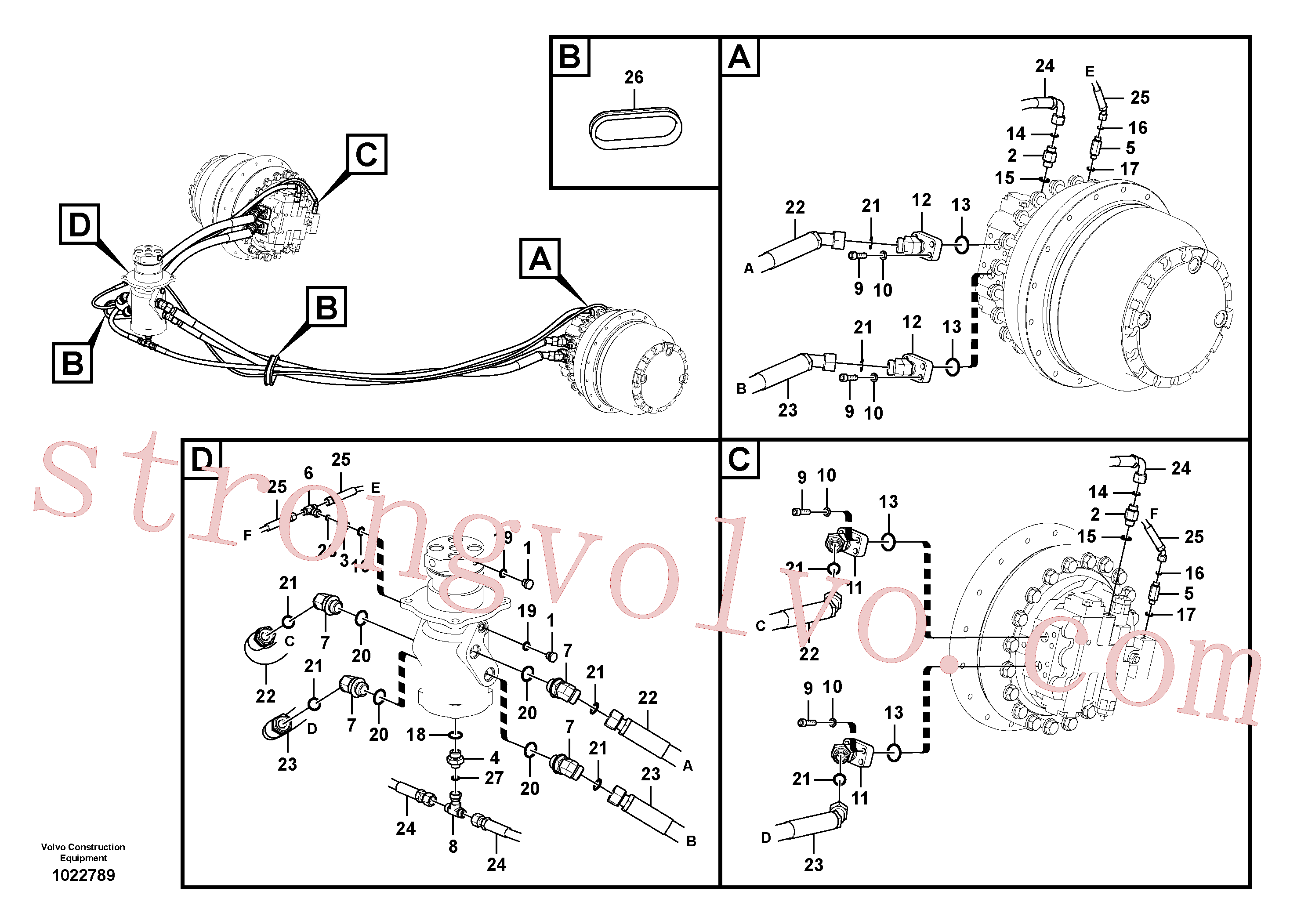 SA9402-06642 Volvo Linha da rótula, rótula ao motor de curso(1022789 Montagem)