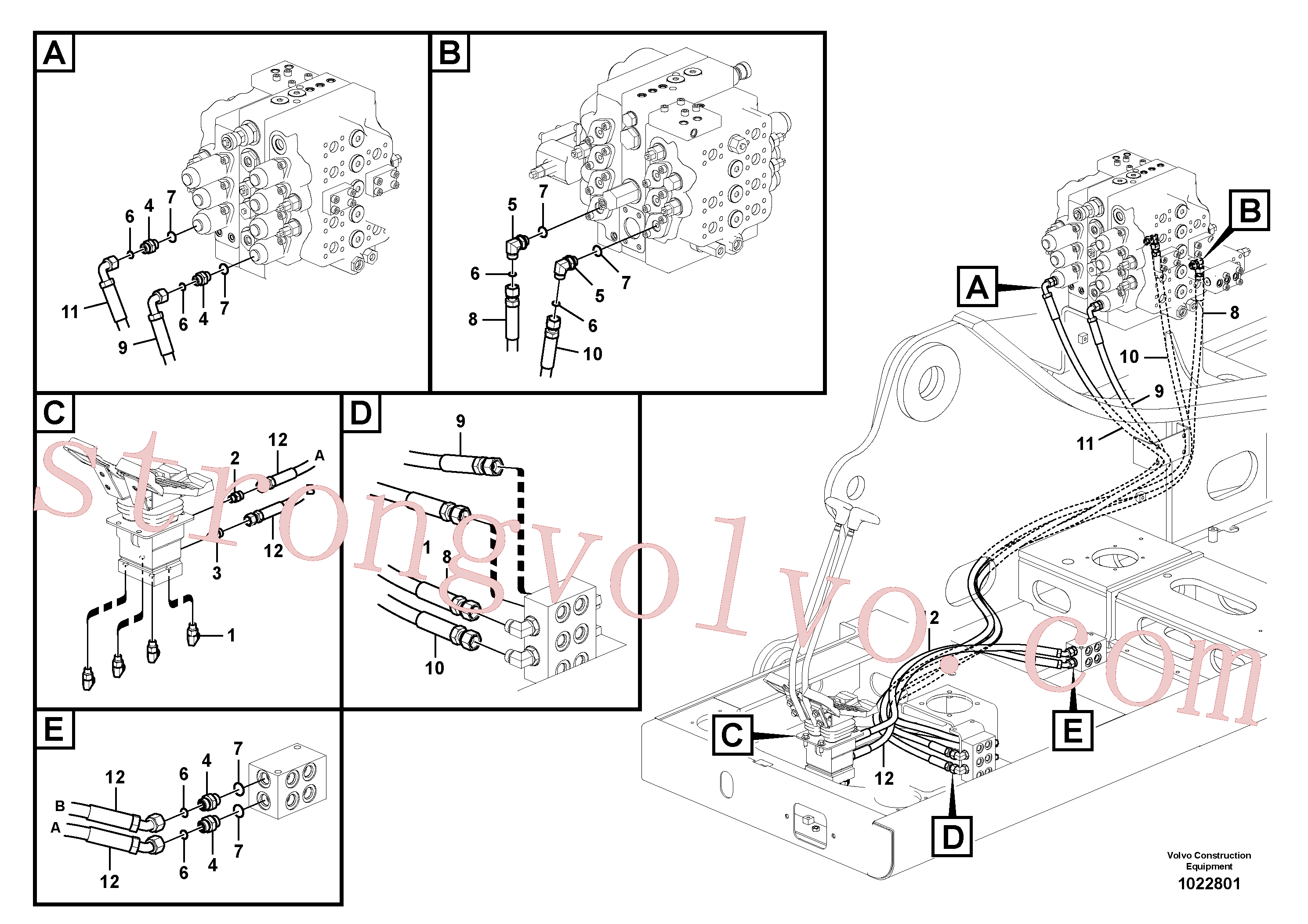 Volvo VOE936676 Mangueira completa Volvo Acessórios para escavadeira