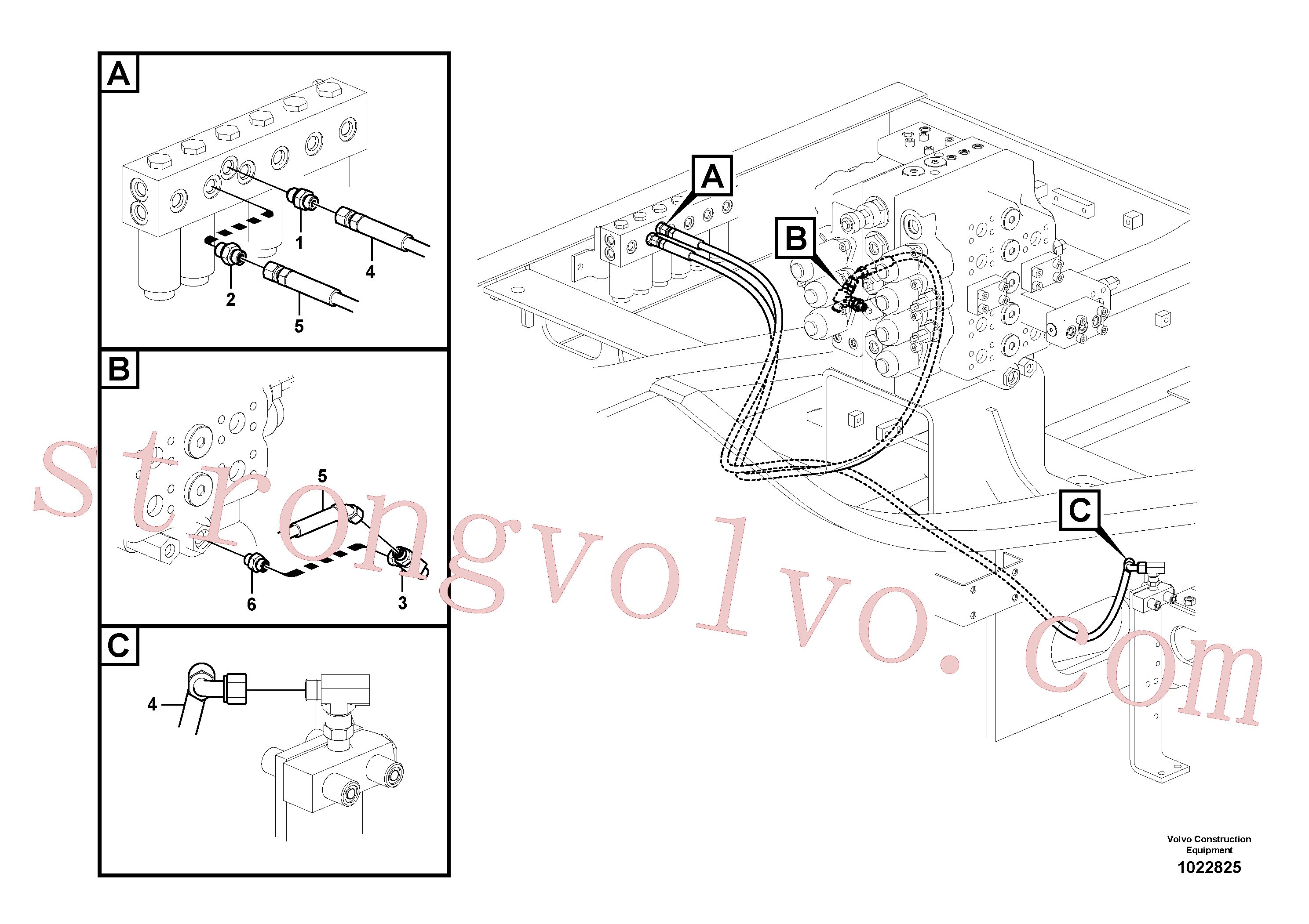 VOE14538783 Volvo Hidráulica de serviço, martelo e cortador para fluxo da bomba auxiliar(1022825 Montagem)