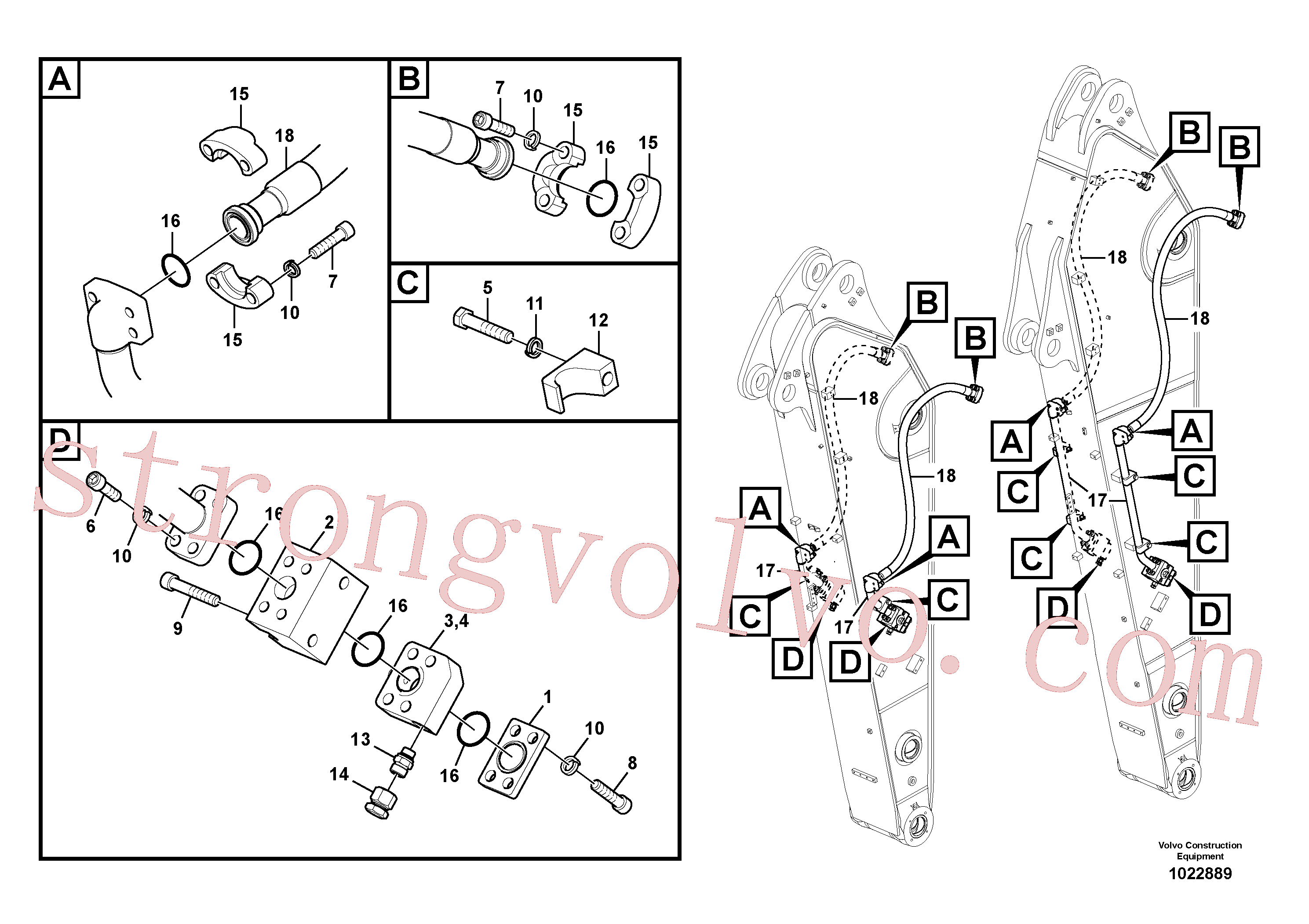 Volvo Montagem VOE14677011 Pipe Acessórios