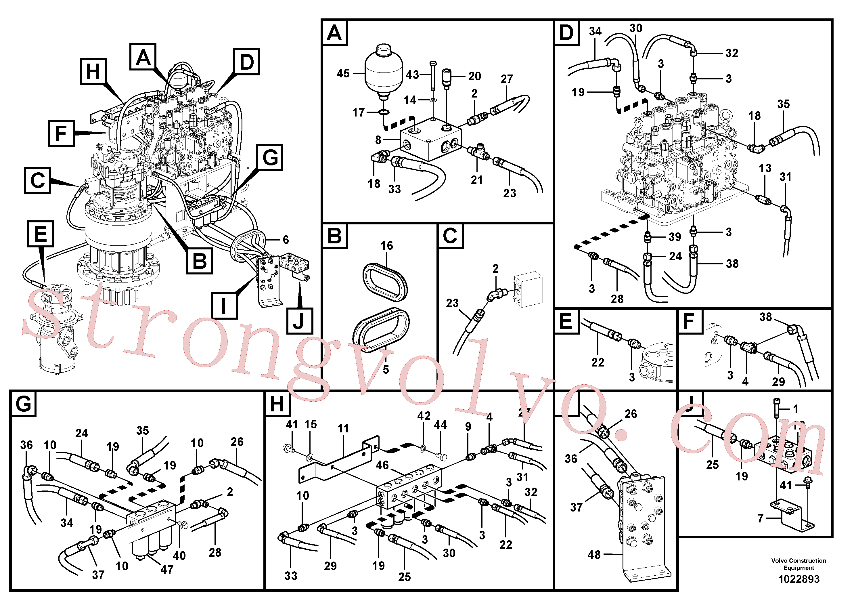 VOE14534367 Volvo Sistema servomotor, válvula de comando para válvula solenóide(1022893 Montagem)