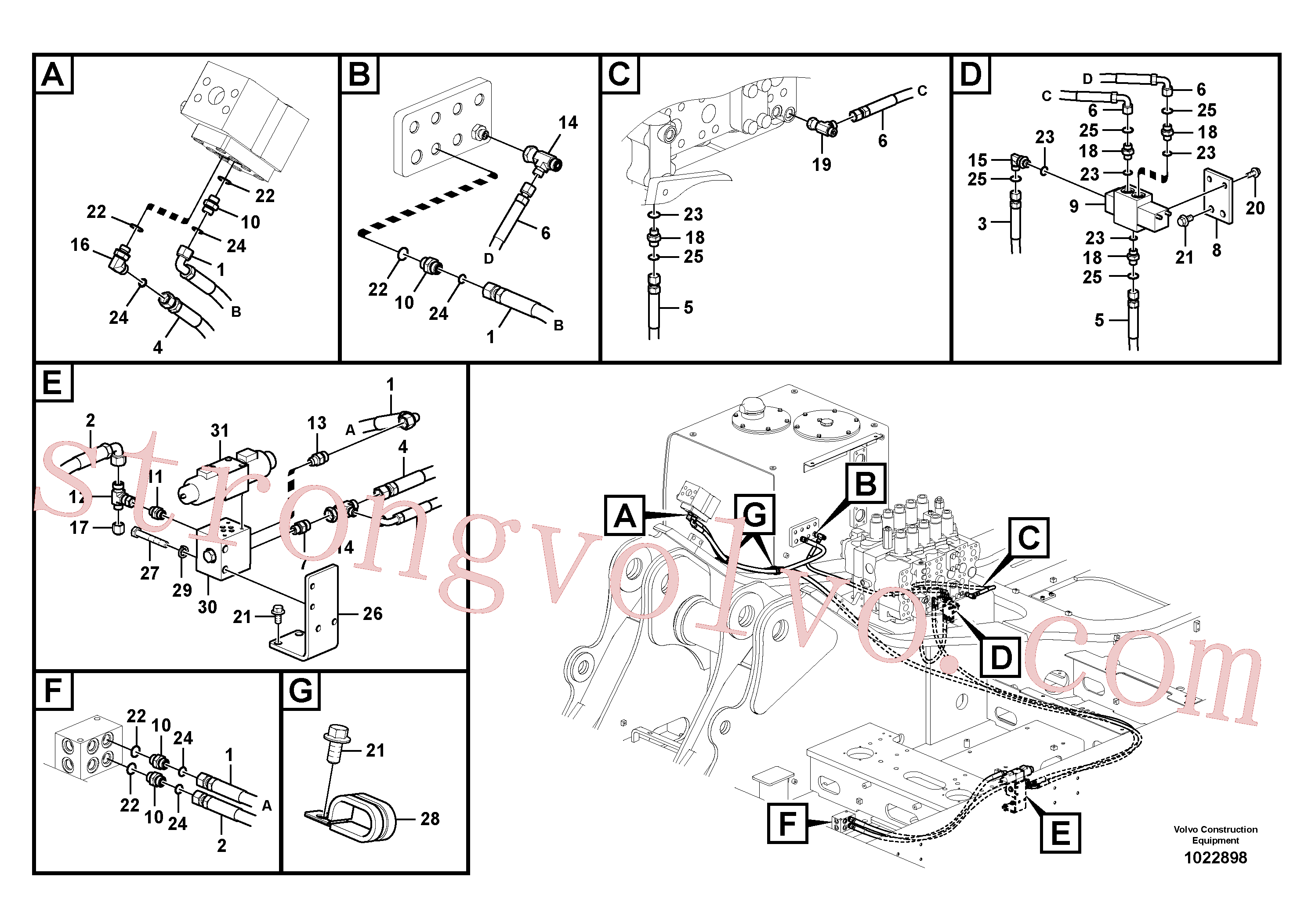 China Made VOE14531095 Válvula Volvo Acessórios para escavadeira