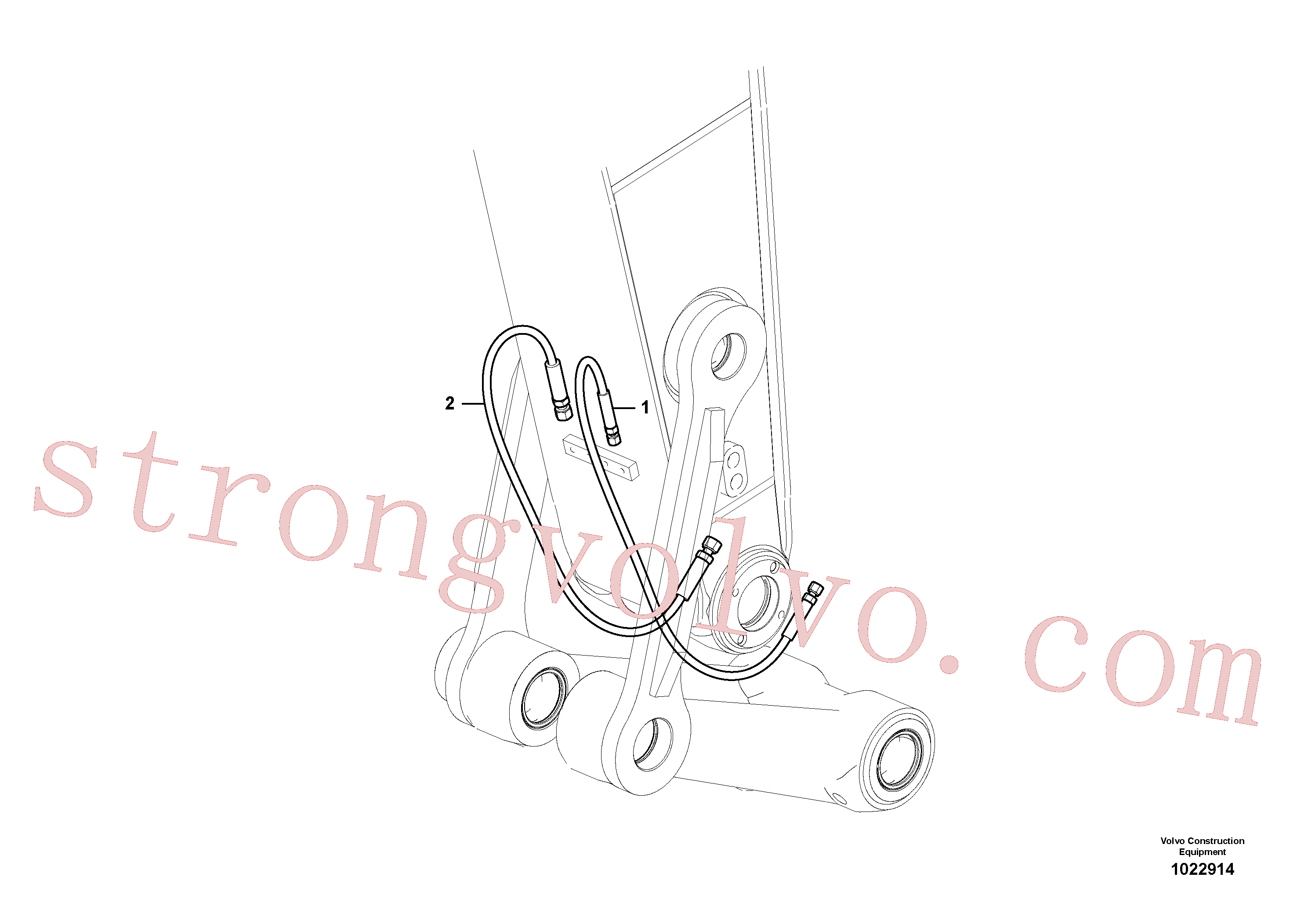 SA9459-05260 Volvo Hidráulica de serviço, encaixe rápido no braço de afundamento(1022914 Montagem)