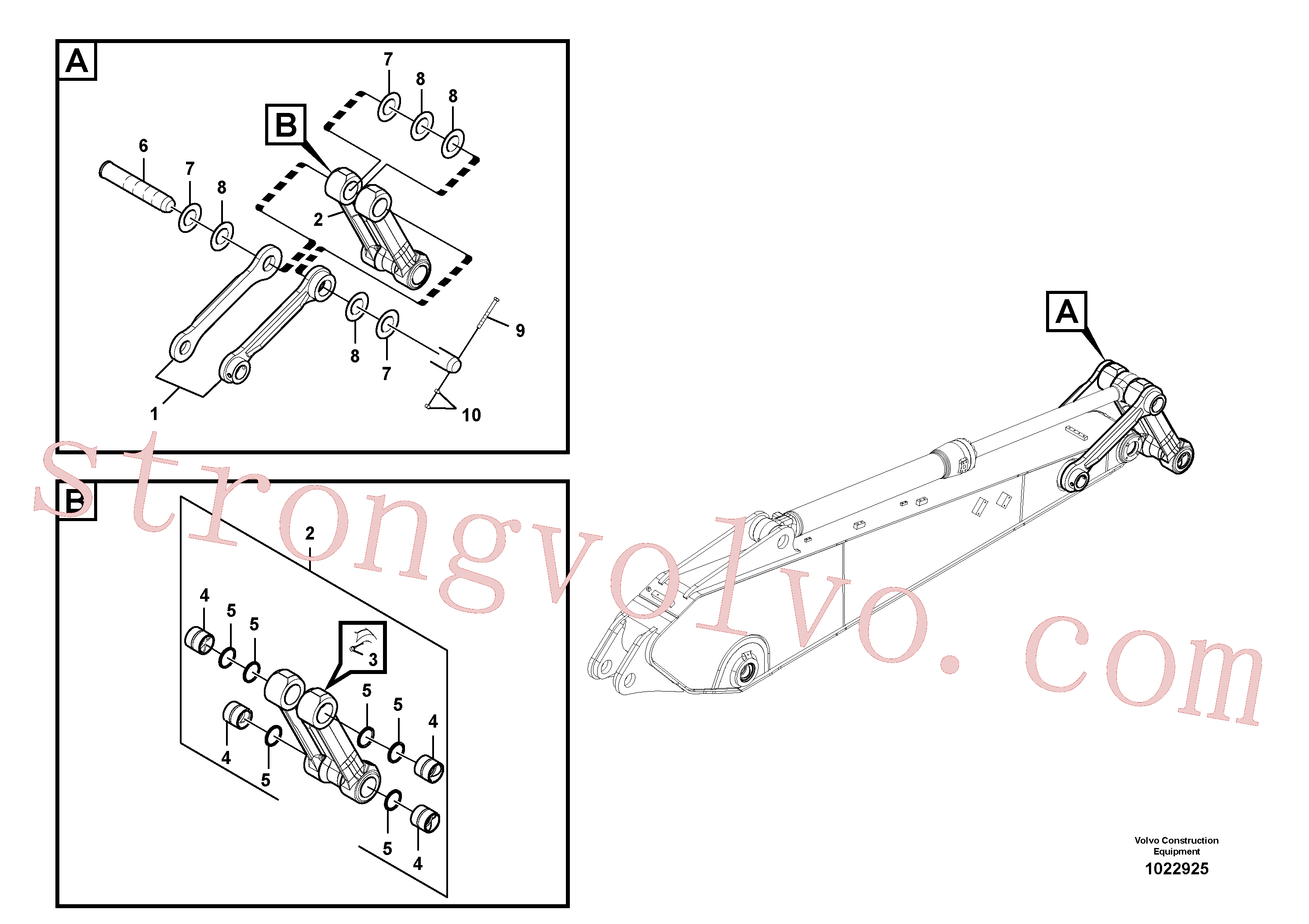 VOE14512678 Volvo Tirantes à haste de ligação(1022925 Montagem)