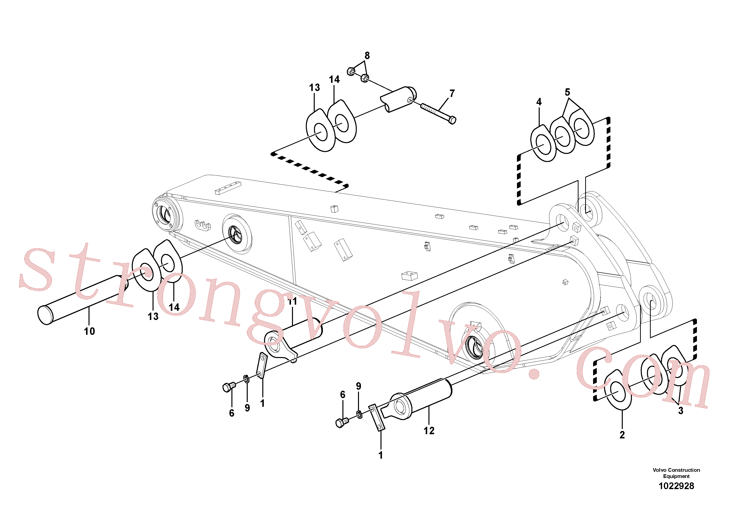 VOE991645 Volvo Elos do braço de afundamento(1022928 Montagem)