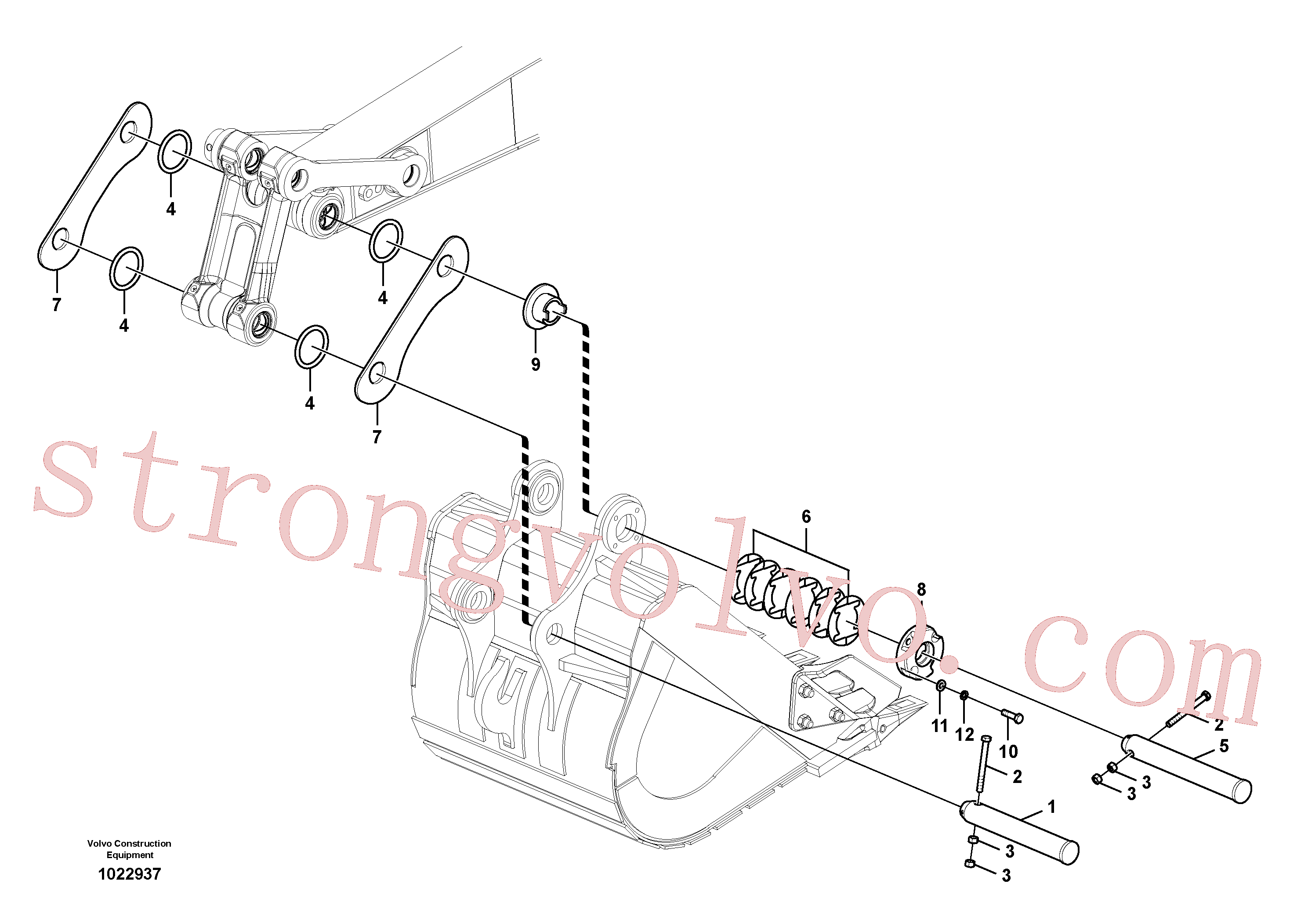 VOE14547823 Volvo Tirantes ao balde(1022937 Montagem)