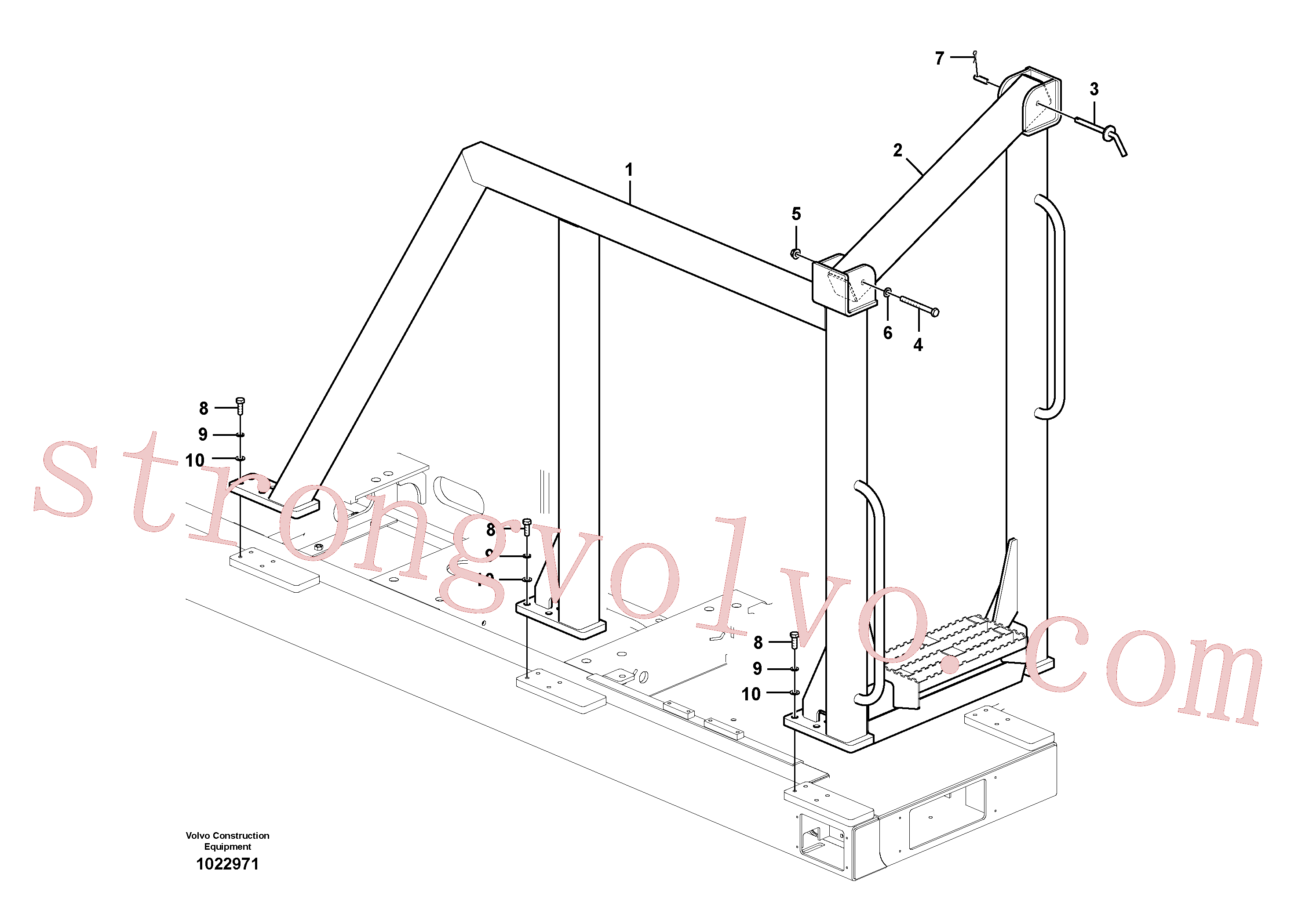 SA9011-21220 Volvo Protecção superior, silvicultura(1022971 Montagem)
