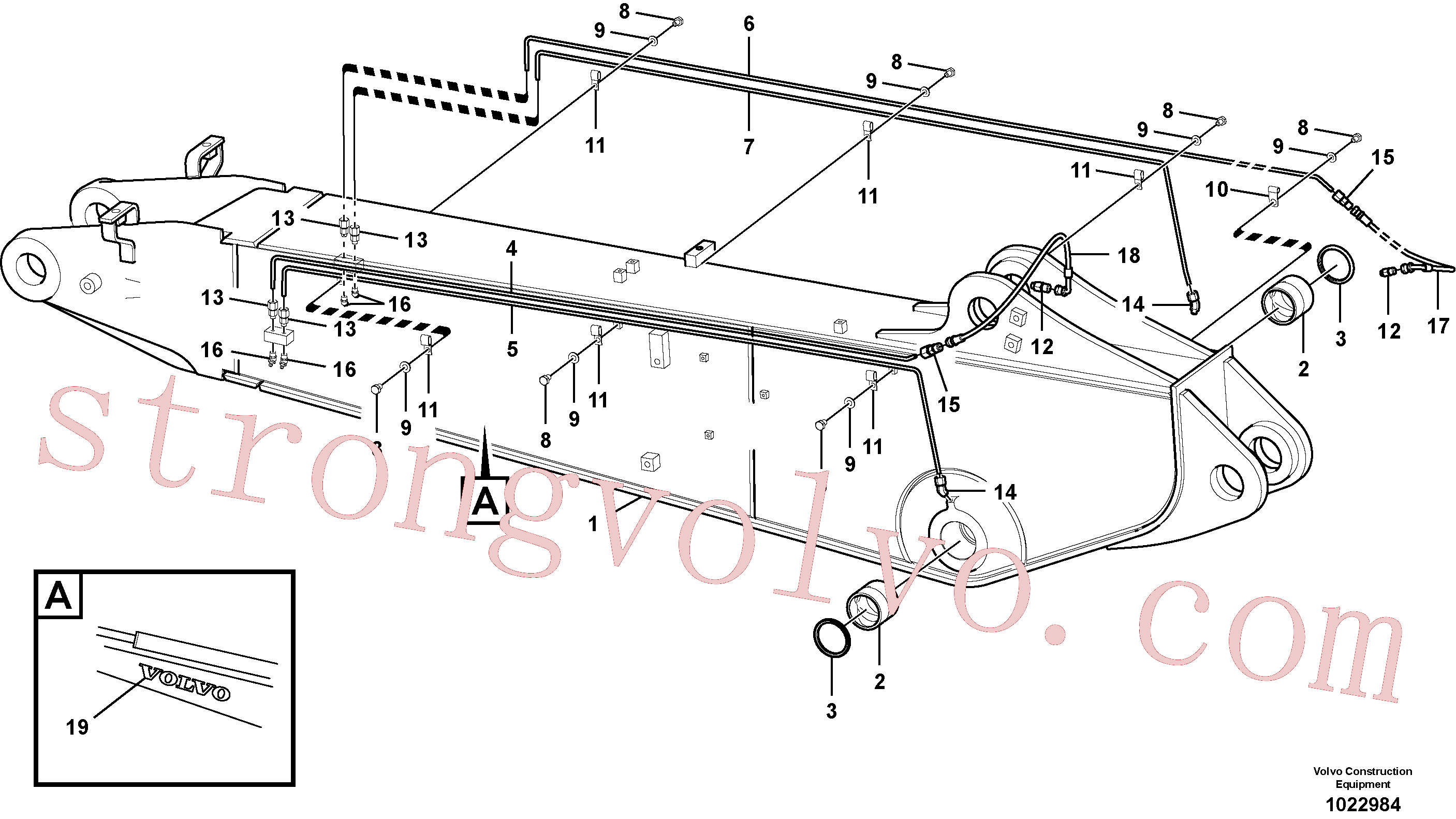 Atacado VOE14557915 Excavator boom Volvo escavadeira
