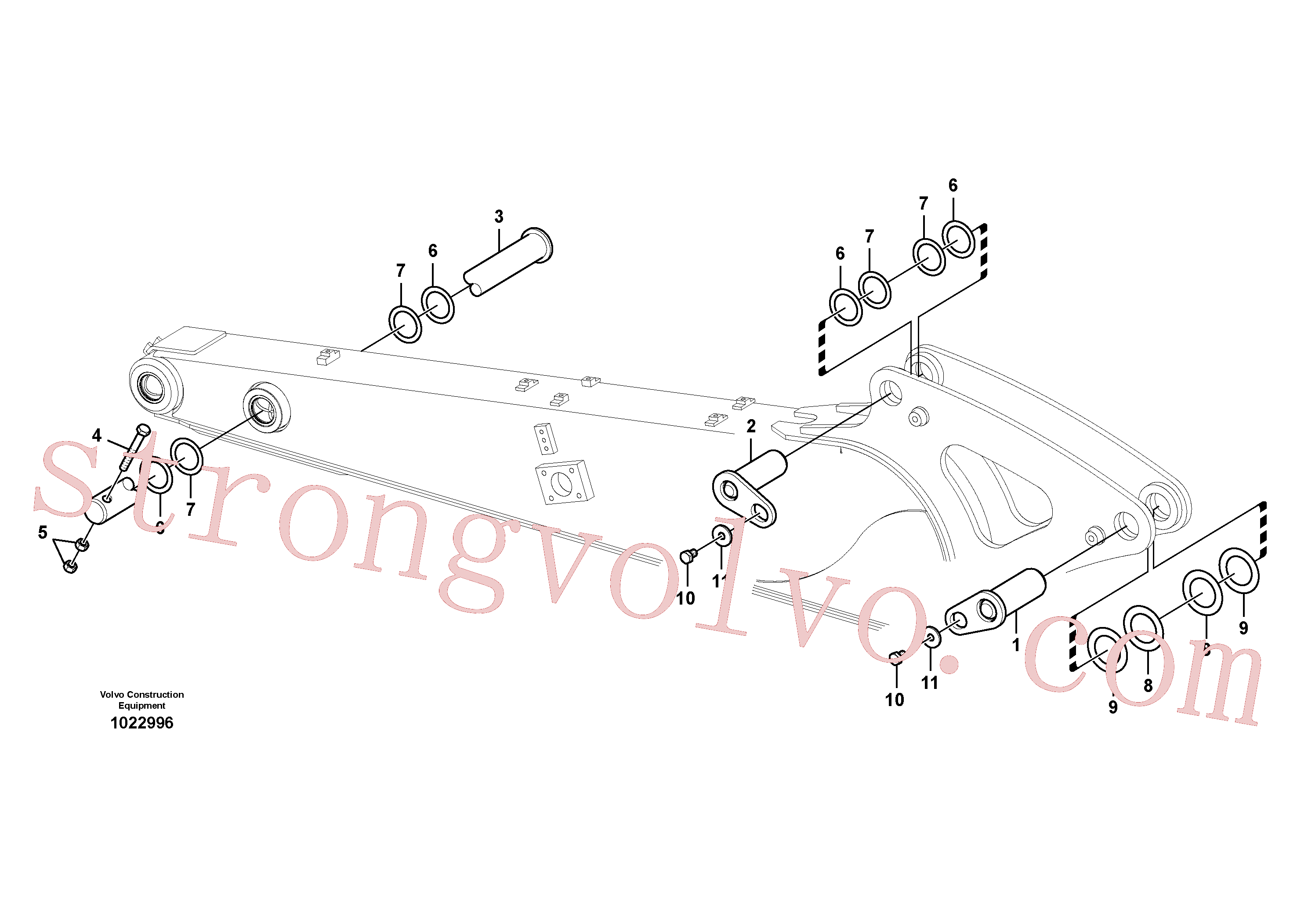VOE14556290 Volvo Elos do braço de afundamento(1022996 Montagem)