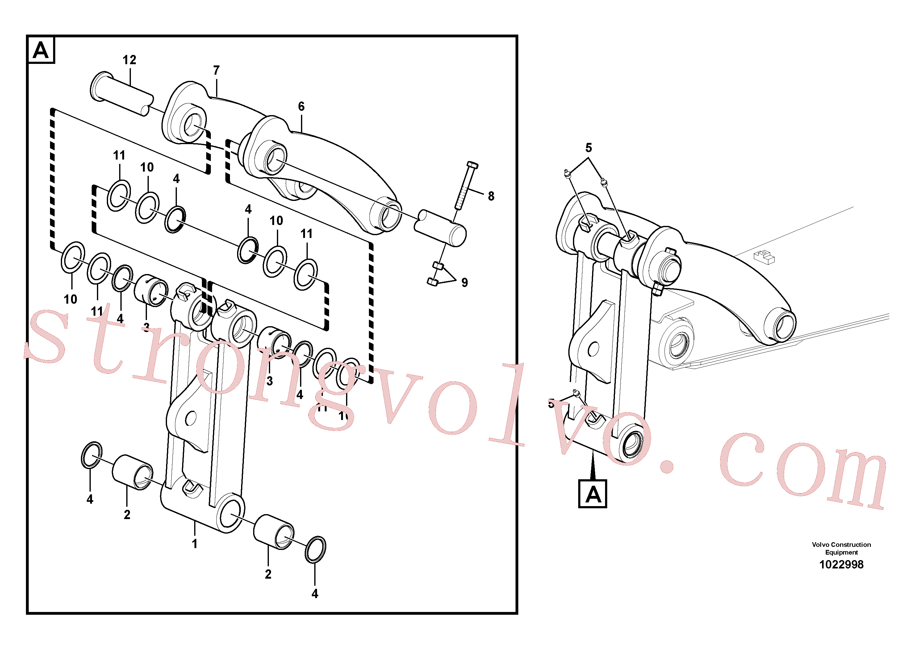 VOE14546152 Volvo Tirantes à haste de ligação(1022998 Montagem)