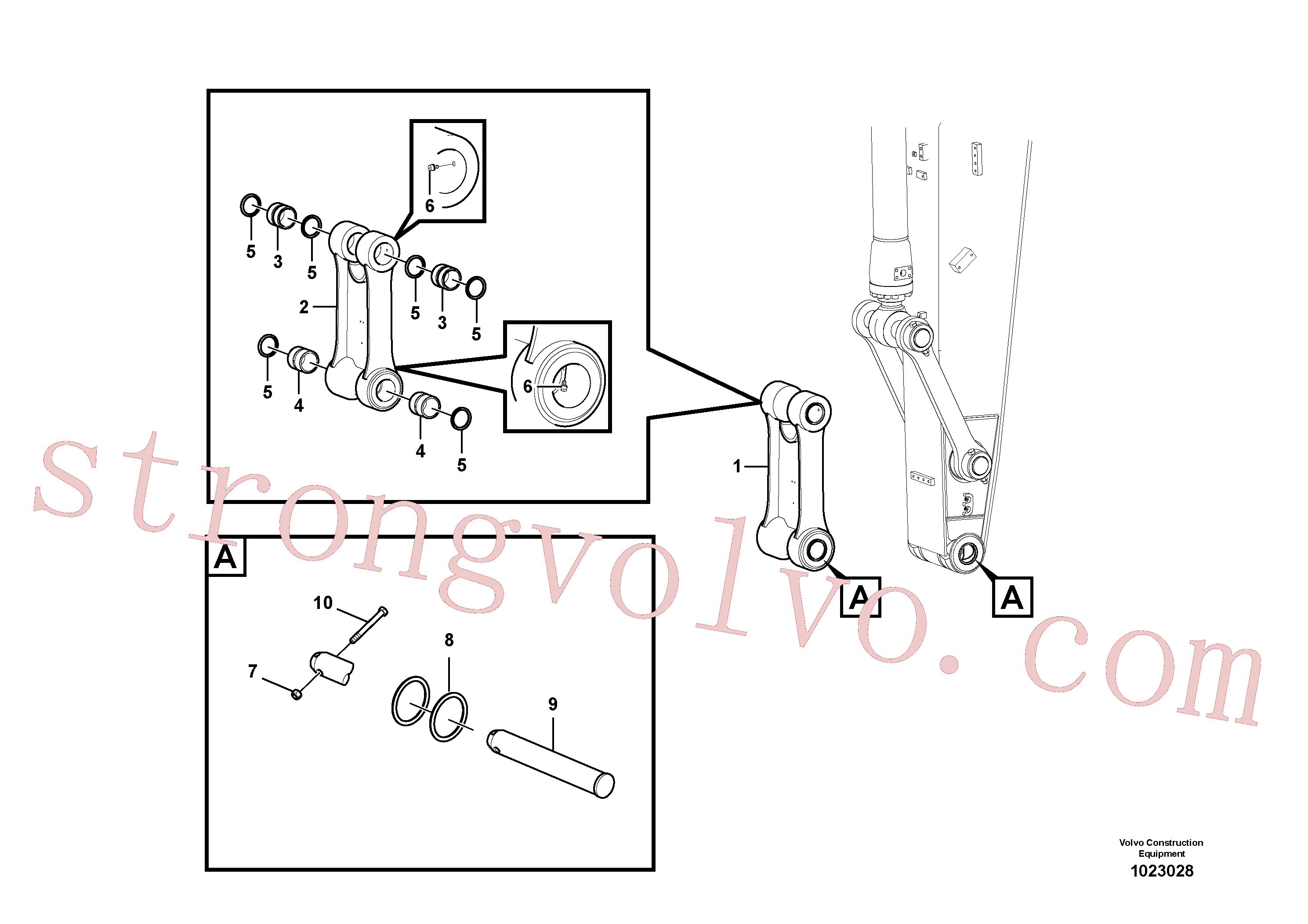VOE14548219 Volvo Tirantes à haste de ligação(1023028 Montagem)
