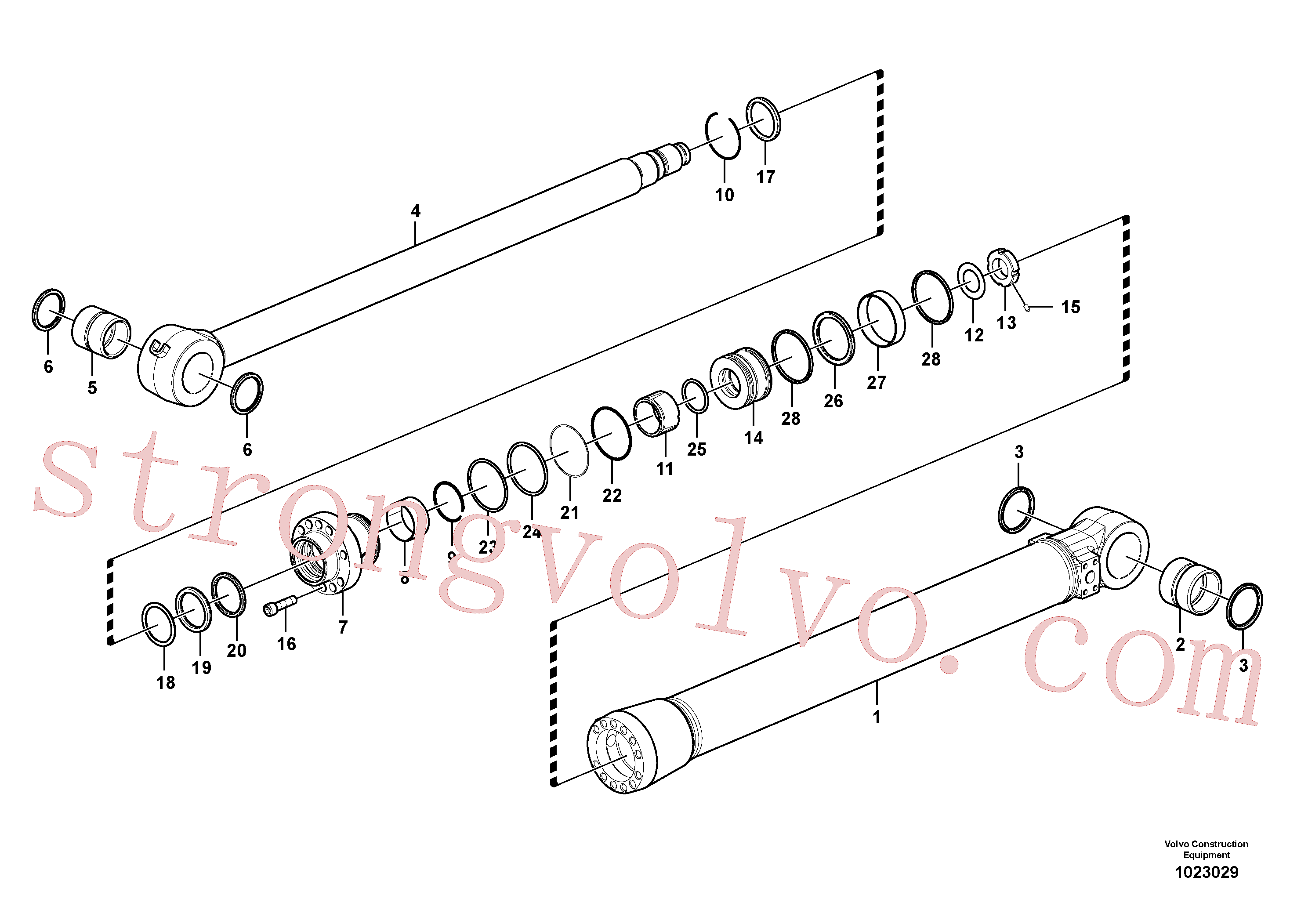 Volvo Acessórios para escavadeira VOE14548998 Cilindro da caçamba Acessórios