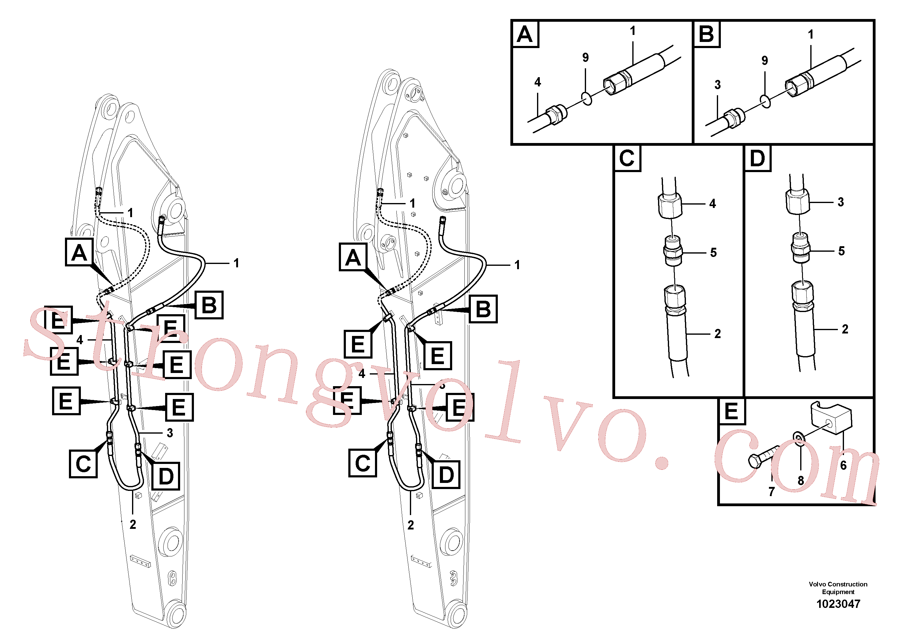 Volvo Acessórios para escavadeira VOE991634 Parafuso sextavado Acessórios
