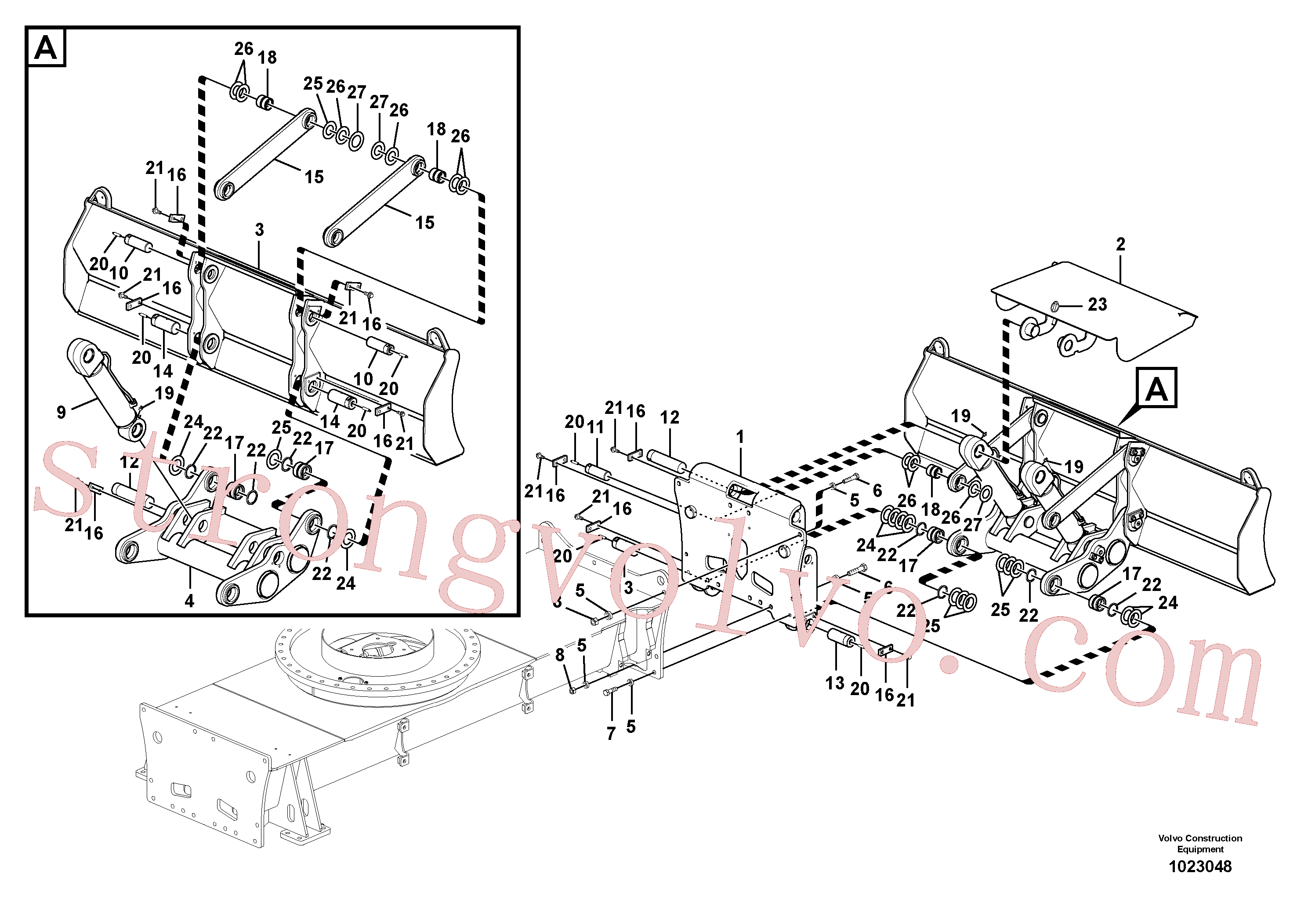 VOE14379442 Volvo Lâmina niveladora(1023048 Montagem)