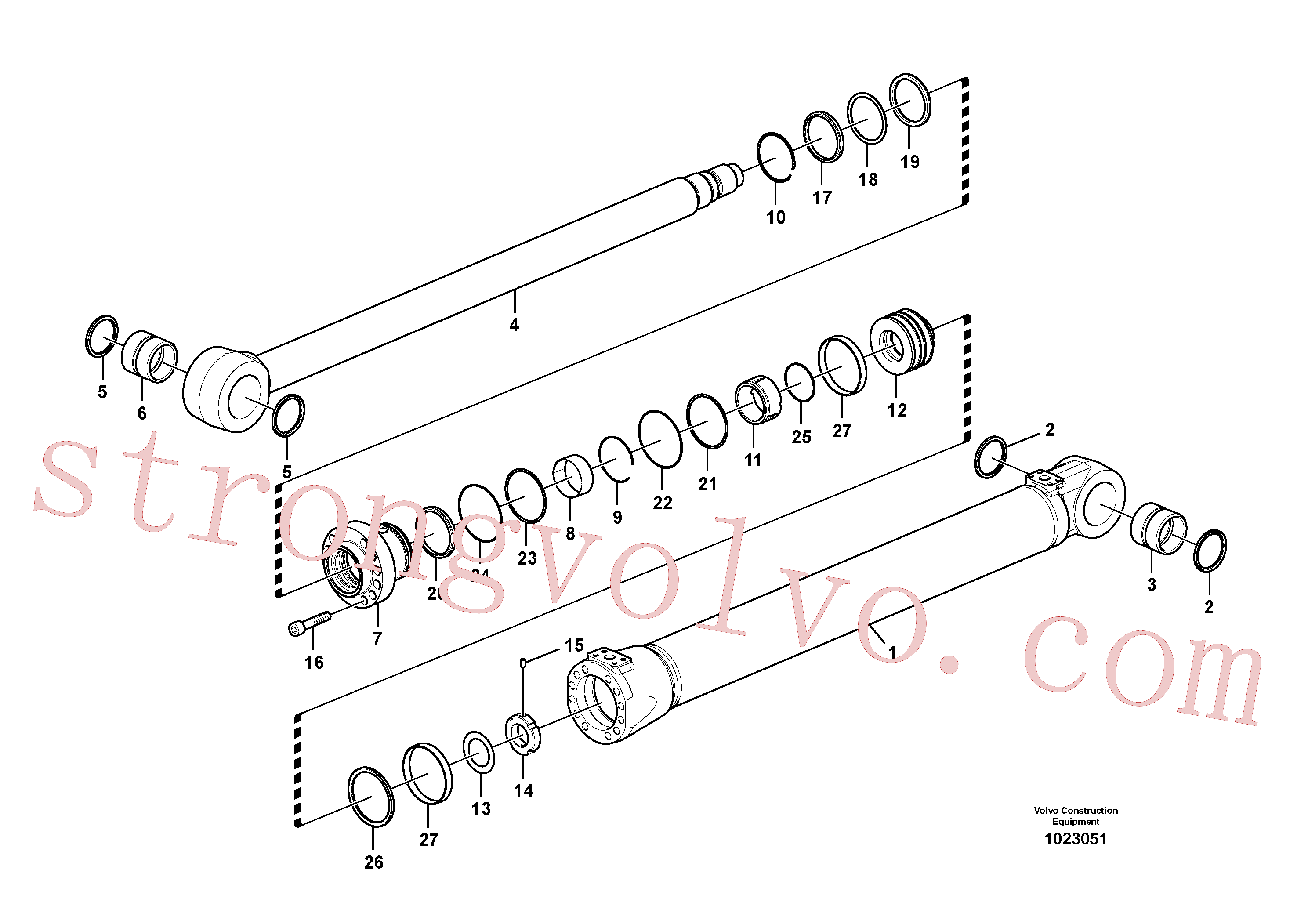 China Made VOE14524239 Head Volvo Acessórios para escavadeira