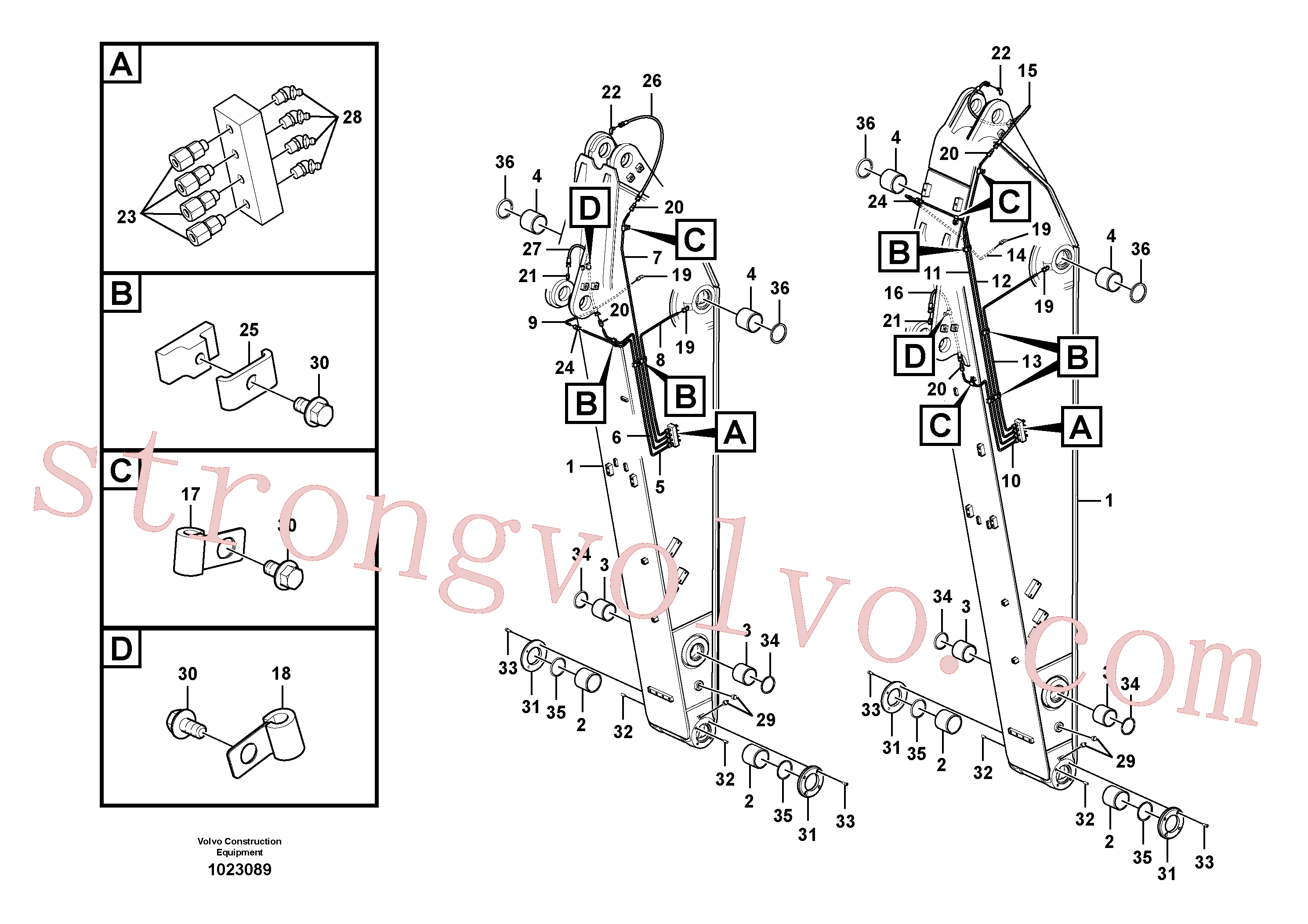 Volvo Montagem VOE14560052 Braço Acessórios