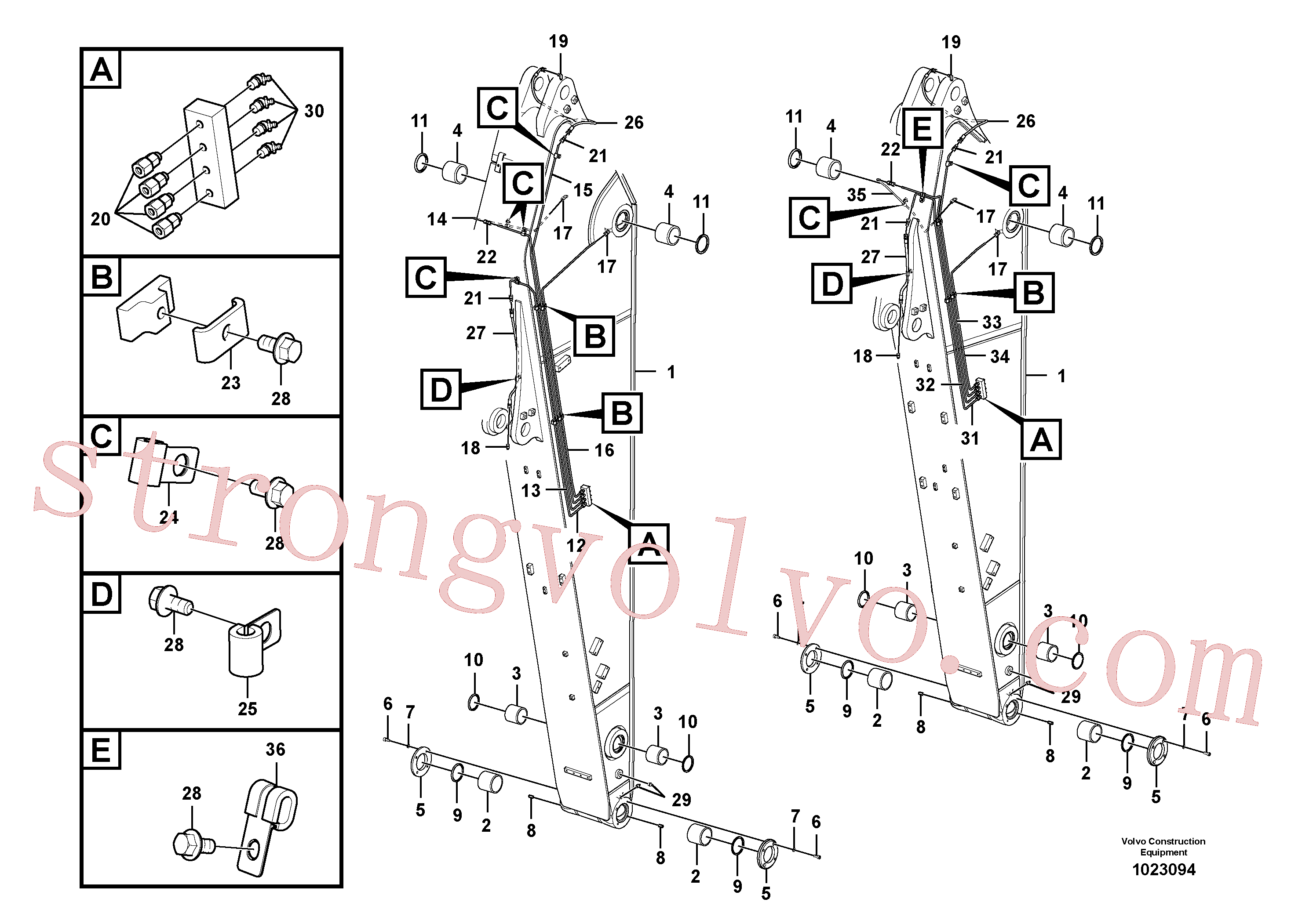 Volvo Montagem VOE14550525 Braço Acessórios