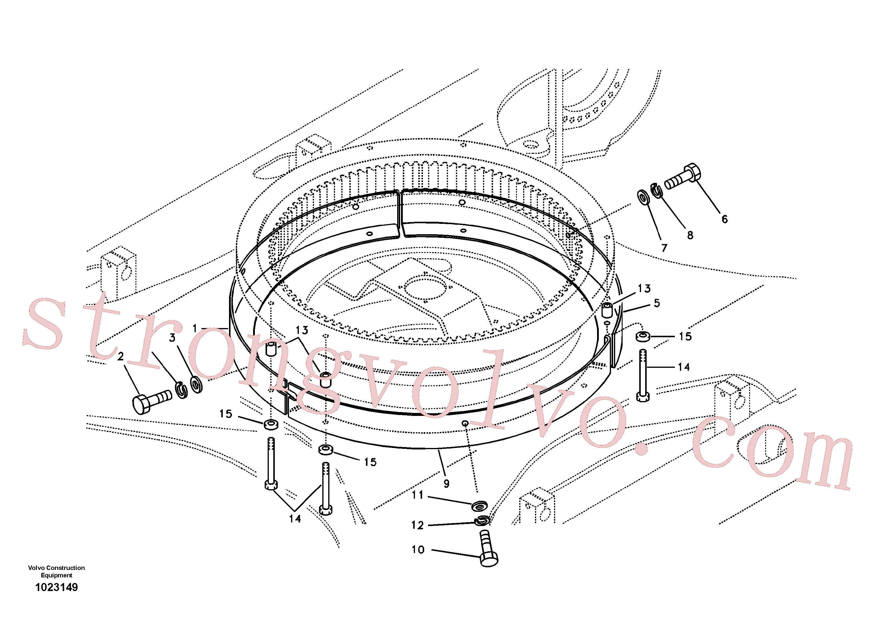 VOE14533697 Volvo Sistema de articulação(1023149 Montagem)