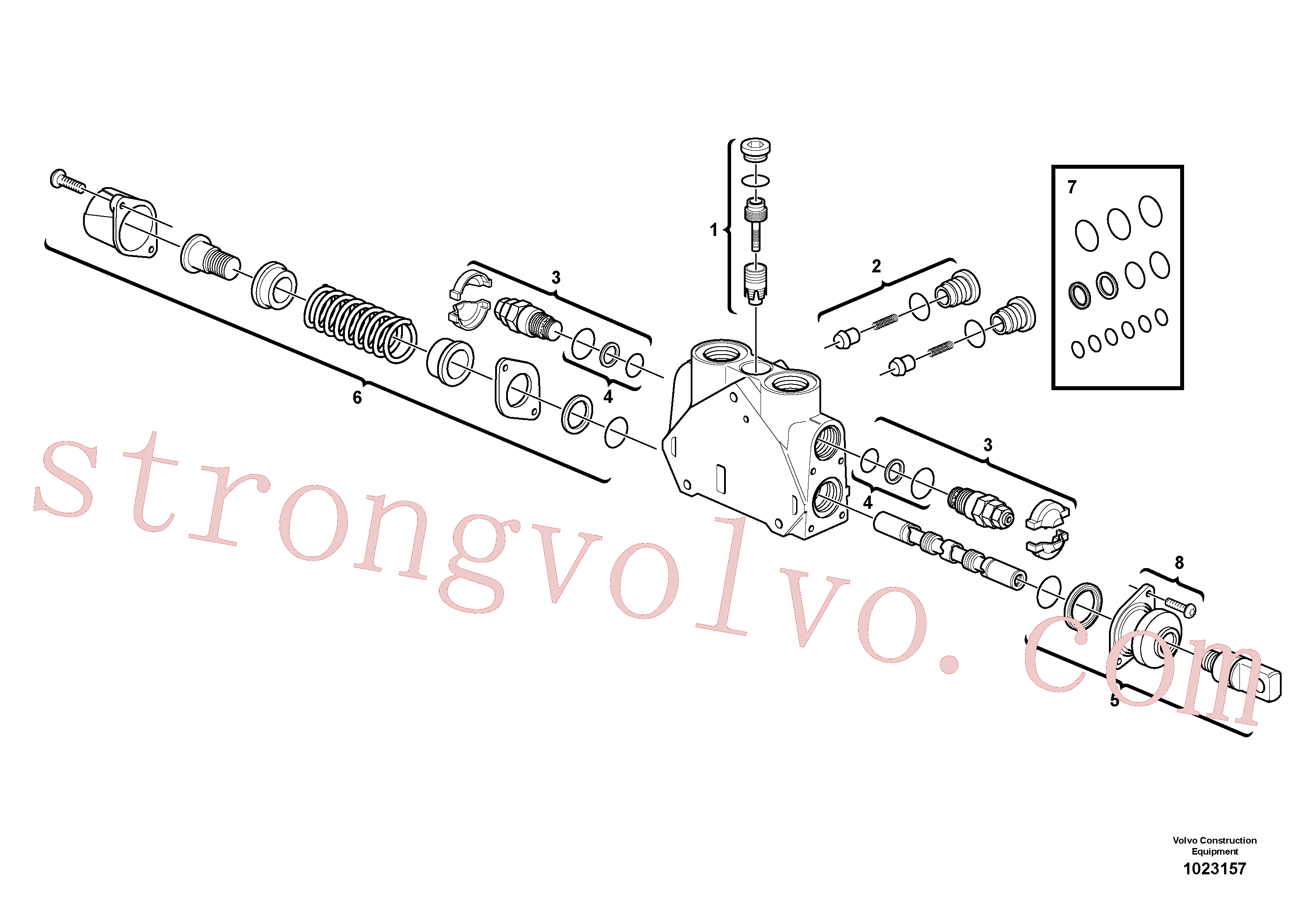 VOE11715276 Volvo Secção da válvula(1023157 Montagem)