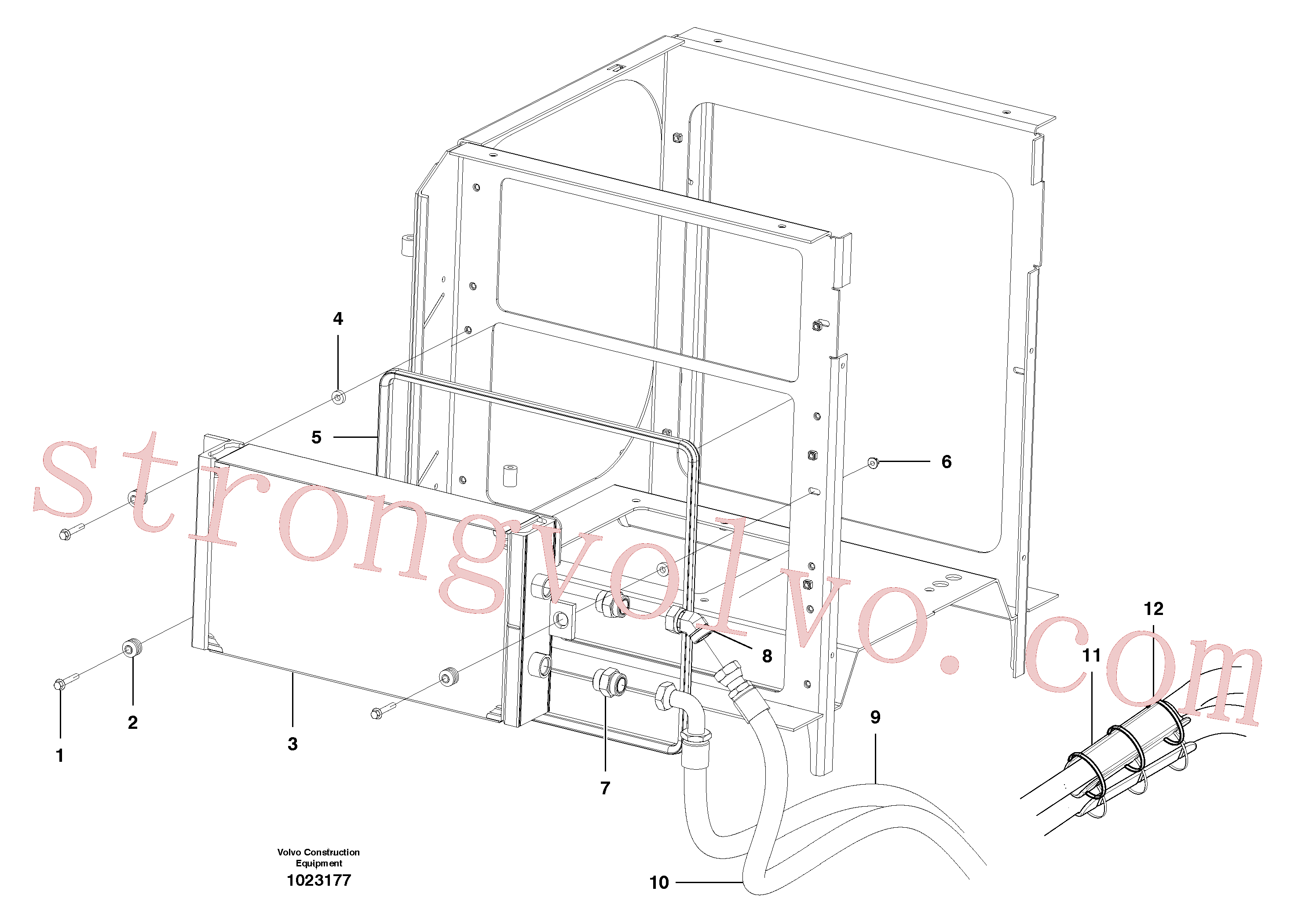 VOE937776 Volvo Circuito do refrigerador hidráulico - G976(1023177 Montagem)