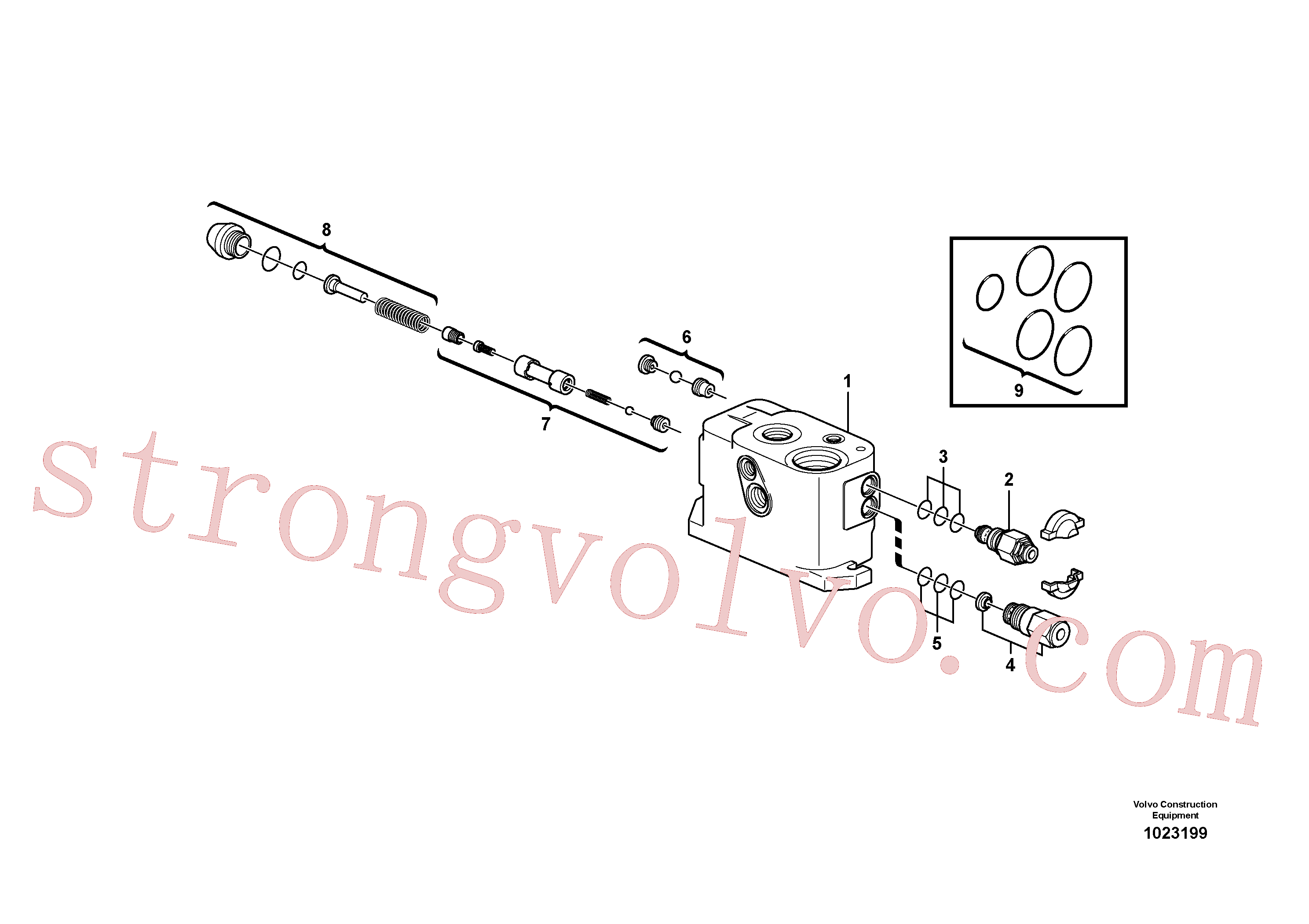 VOE11988539 Volvo Secção da válvula, Válvula de admissão(1023199 Montagem)