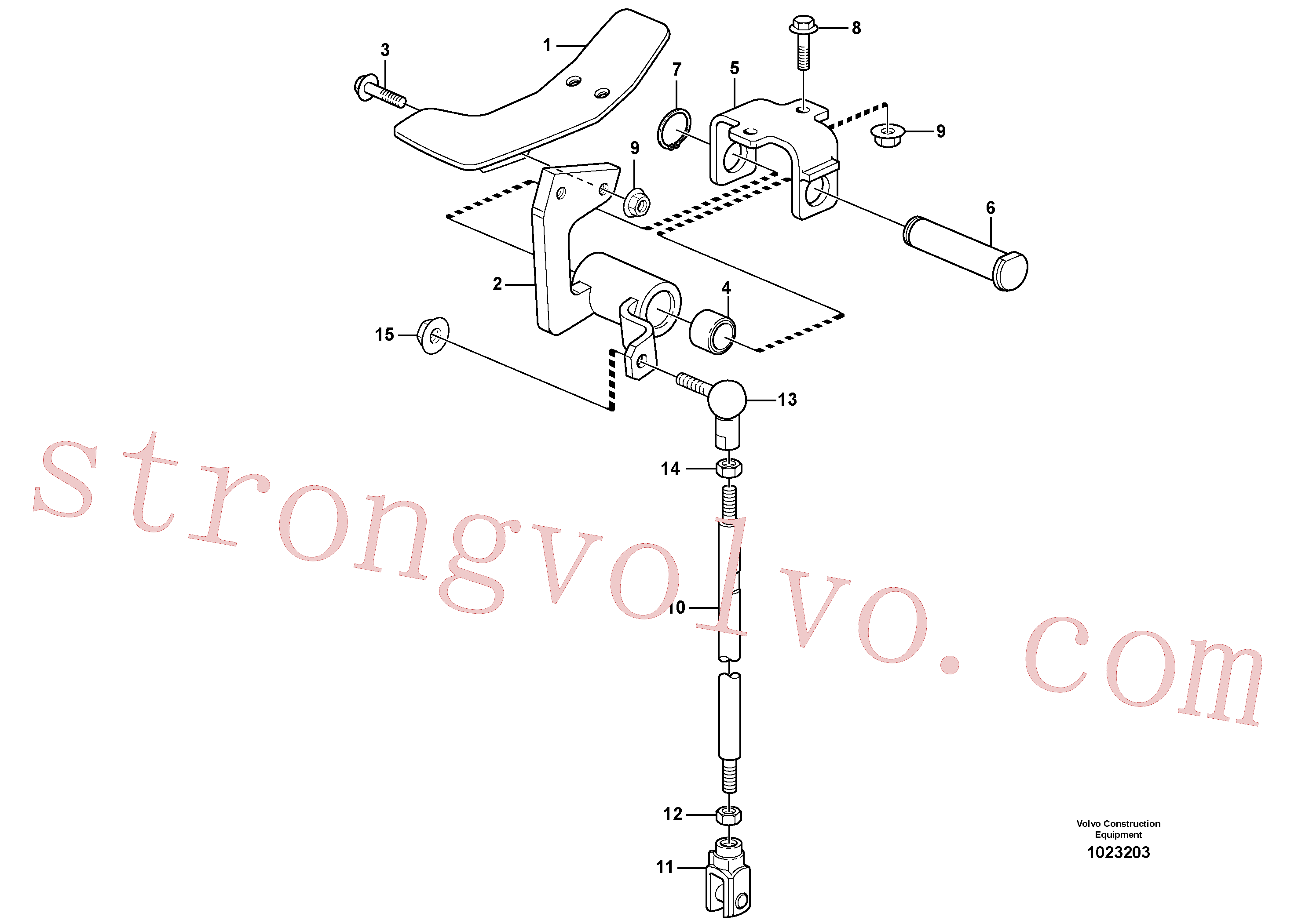 VOE959085 Volvo Pedal(1023203 Montagem)