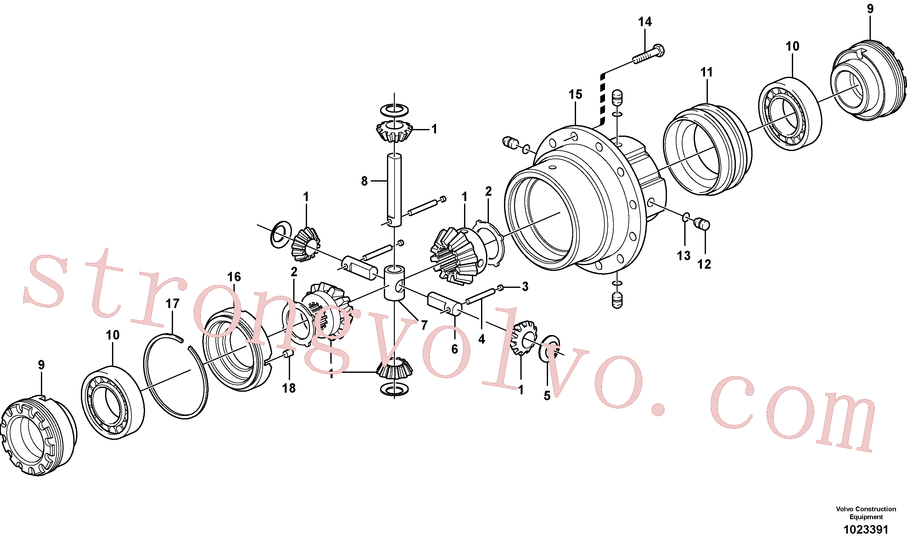 VOE11709309 Volvo Diferencial traseiro(1023391 Montagem)