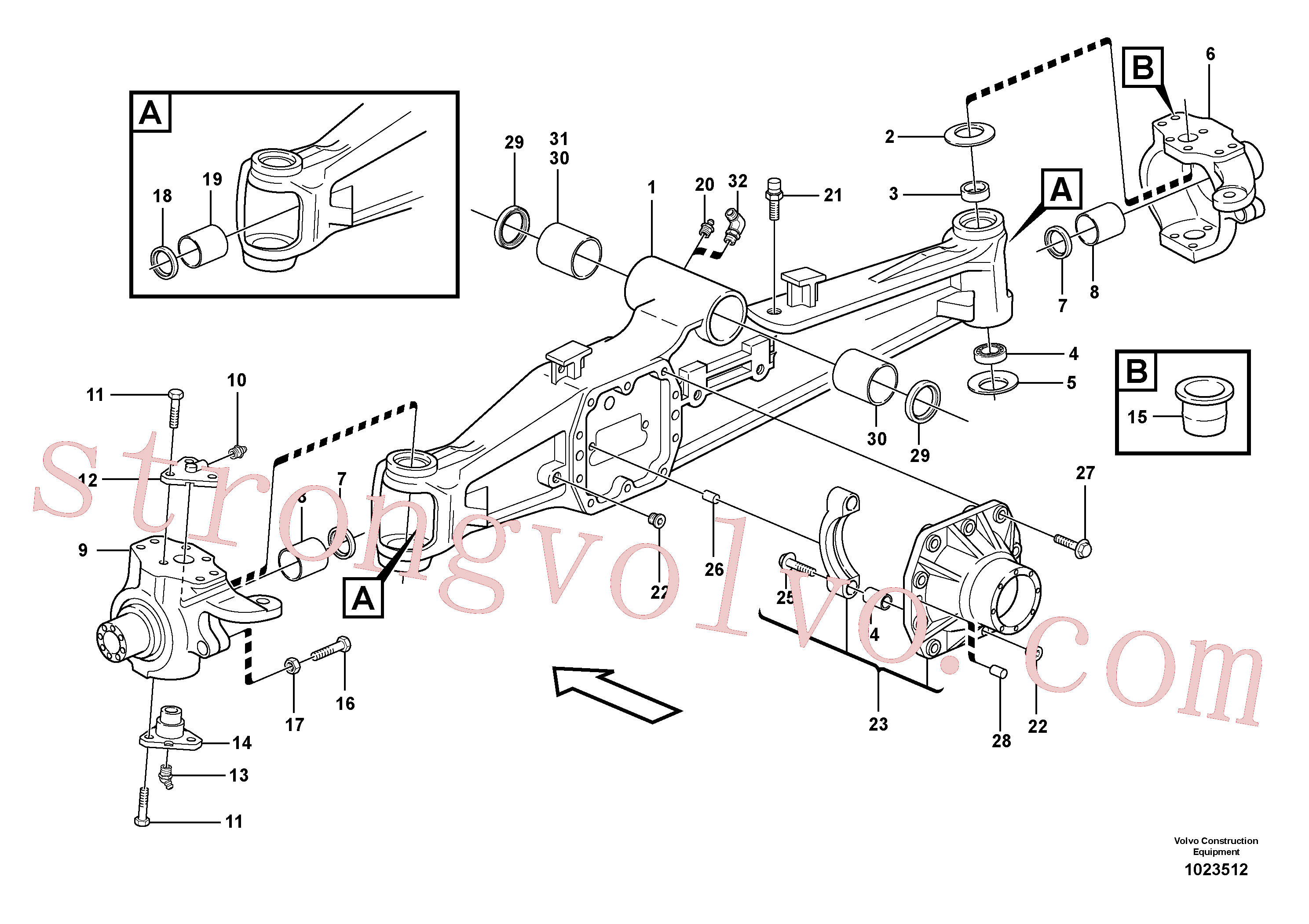 VOE935067 Volvo Eixo planetário, dianteiro(1023512 Montagem)