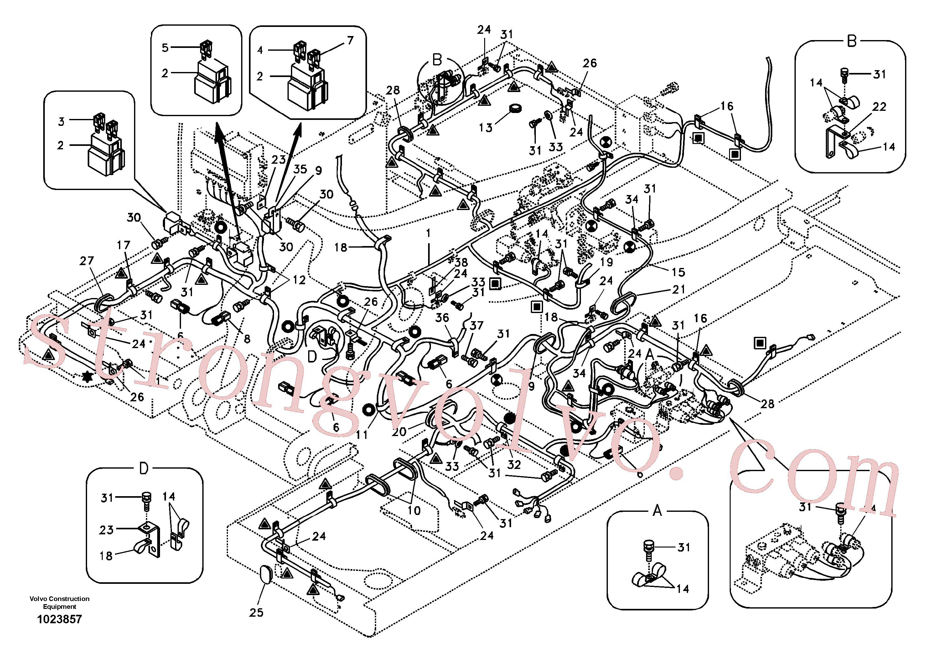 VOE14515523 Volvo Cablagem principal(1023857 Montagem)