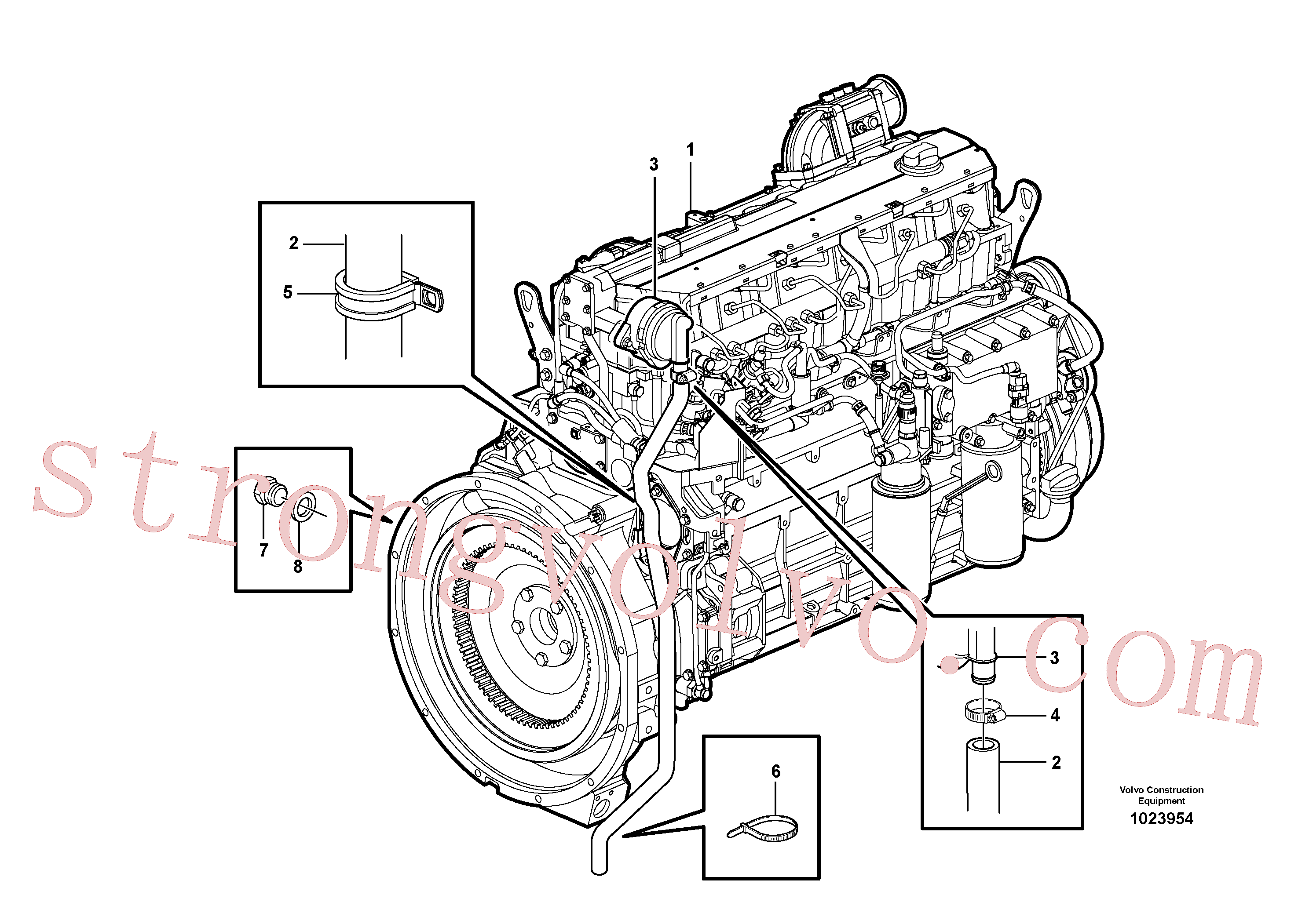 VOE15165675 Volvo Ventilação do cárter(1023954 Montagem)