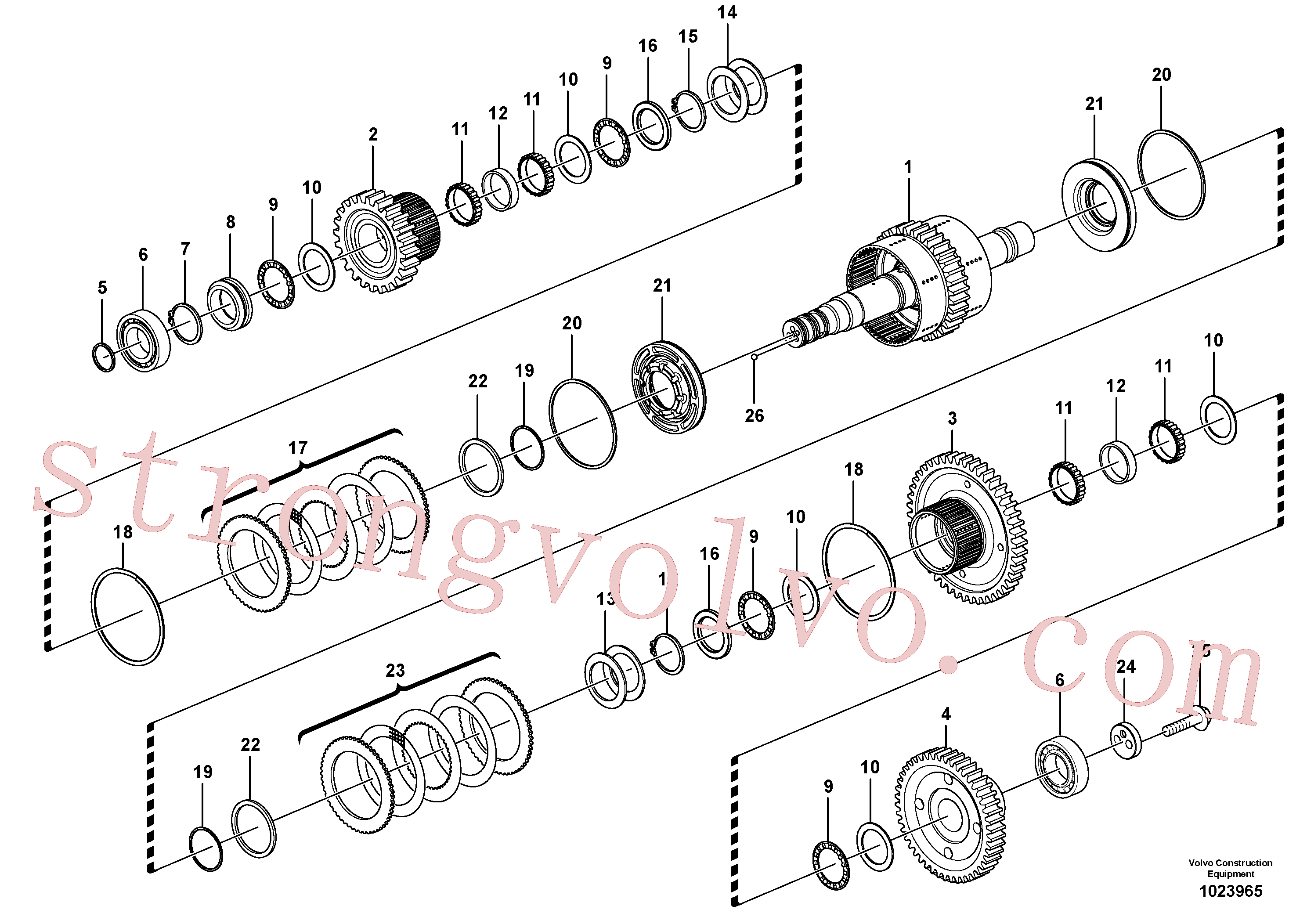 China Made VOE11997939 Rolamento de rolos, Cone Volvo Acessórios para escavadeira