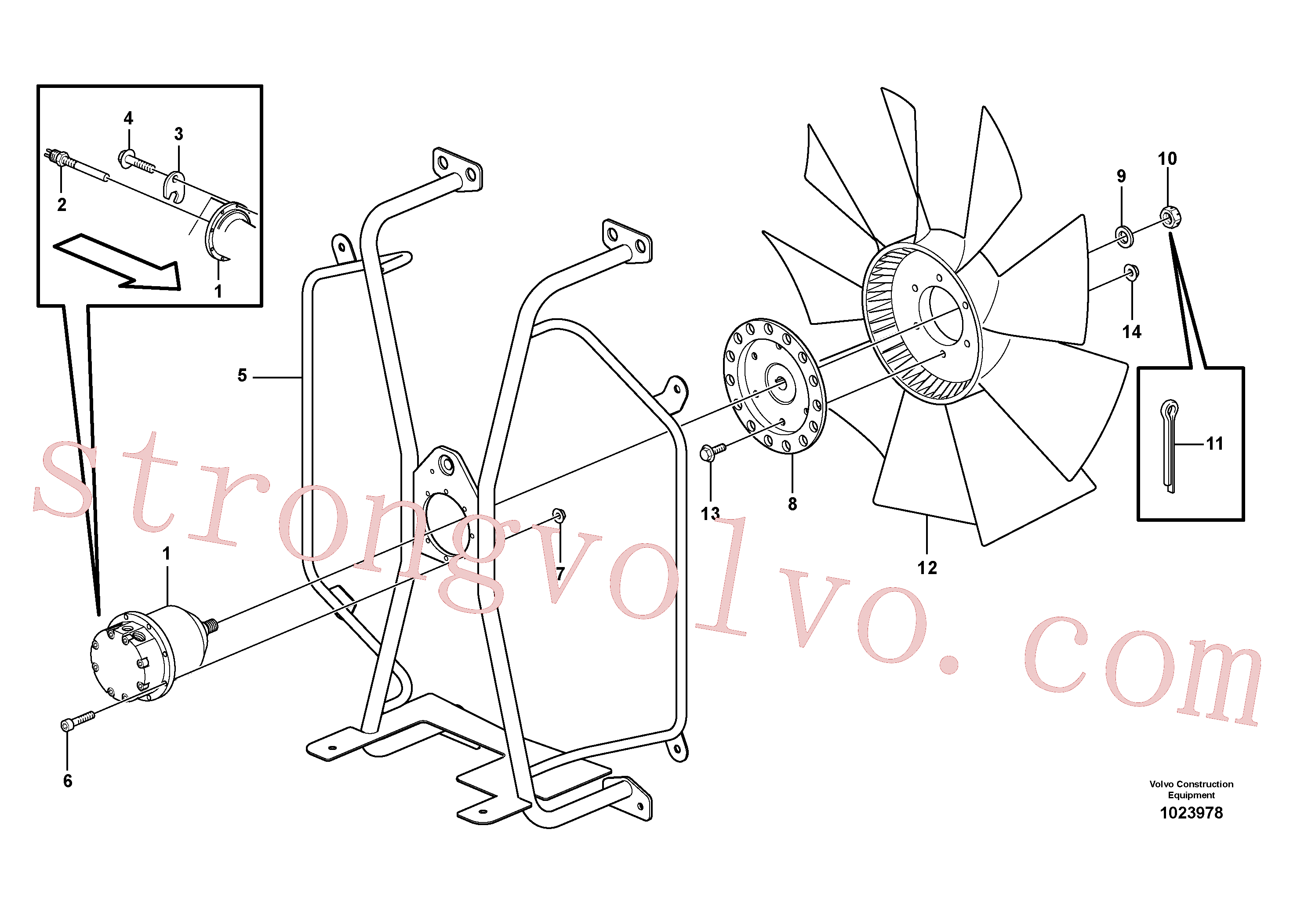 China Made VOE14015159 Cotter Pin Volvo Acessórios para escavadeira