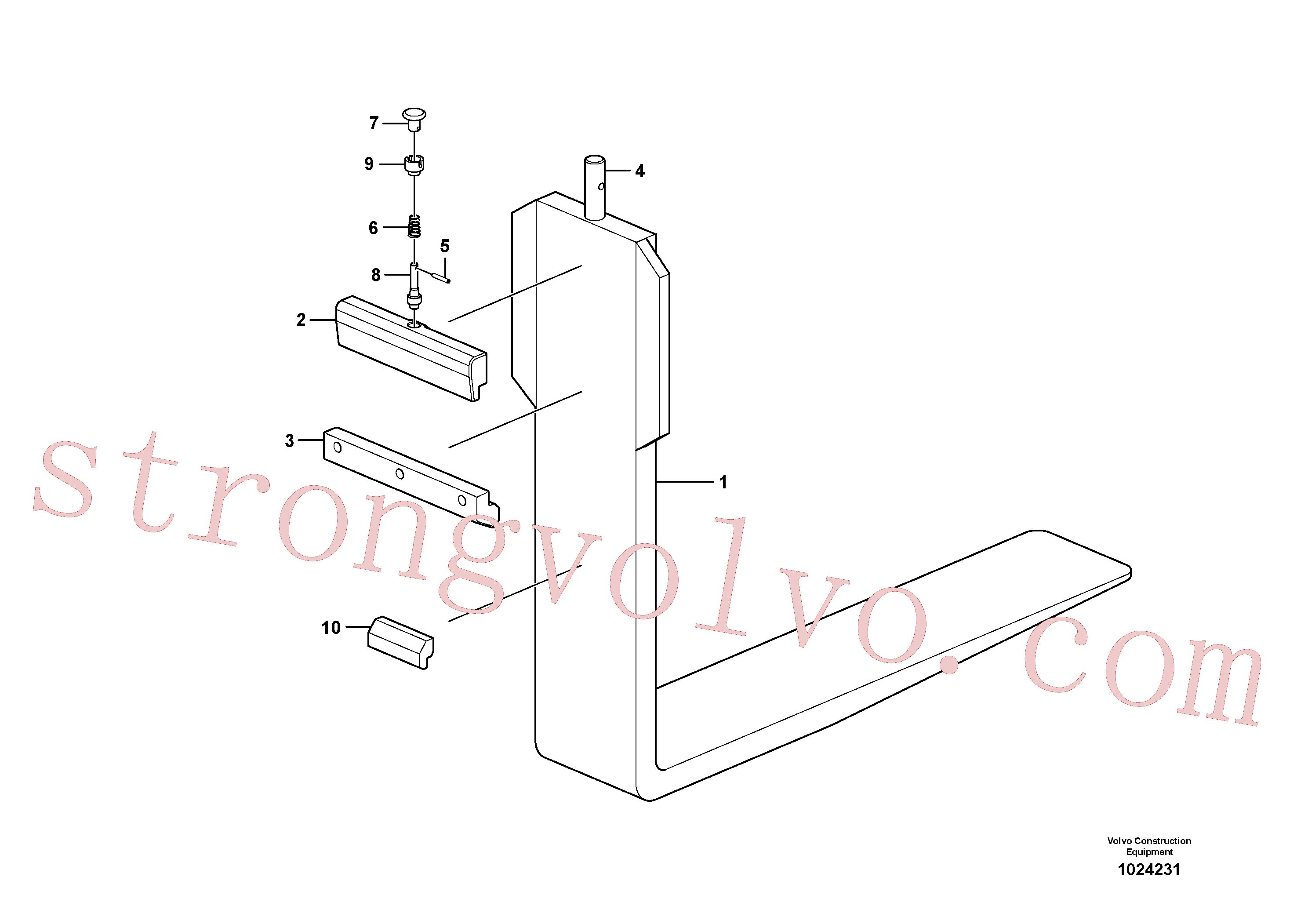 VOE15125669 Volvo Dentes da forquilha(1024231 Montagem)