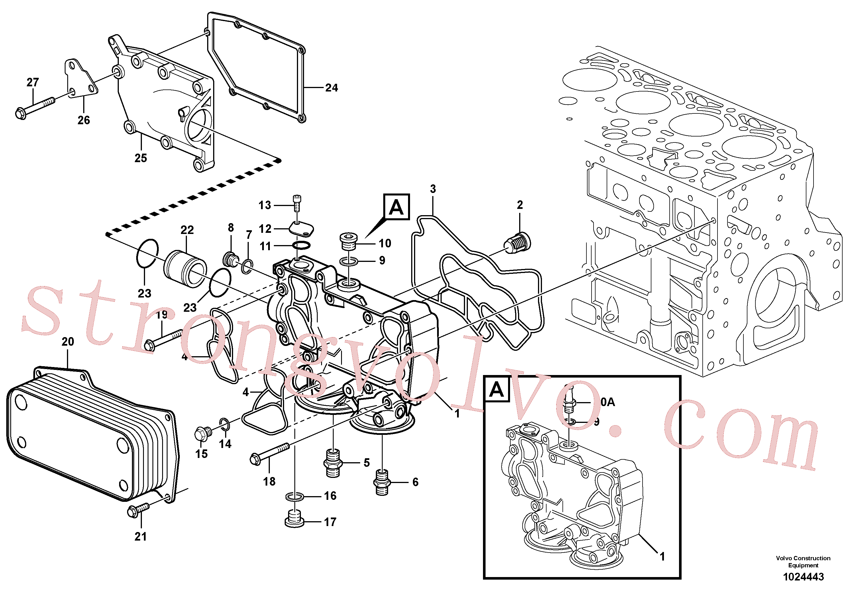 SA8320-03930 Volvo Refrigerador de óleo(1024443 Montagem)