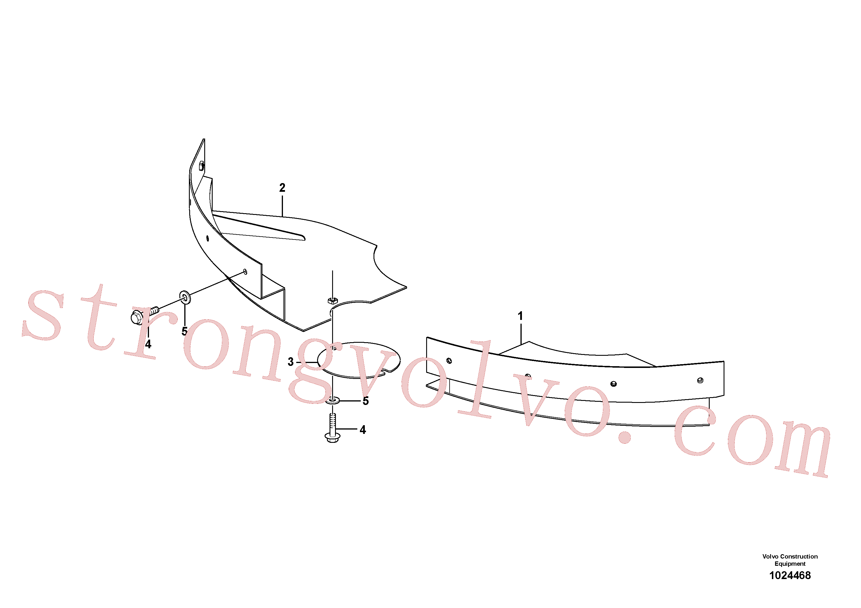 VOE60113092 Volvo Placas de protecção(1024468 Montagem)
