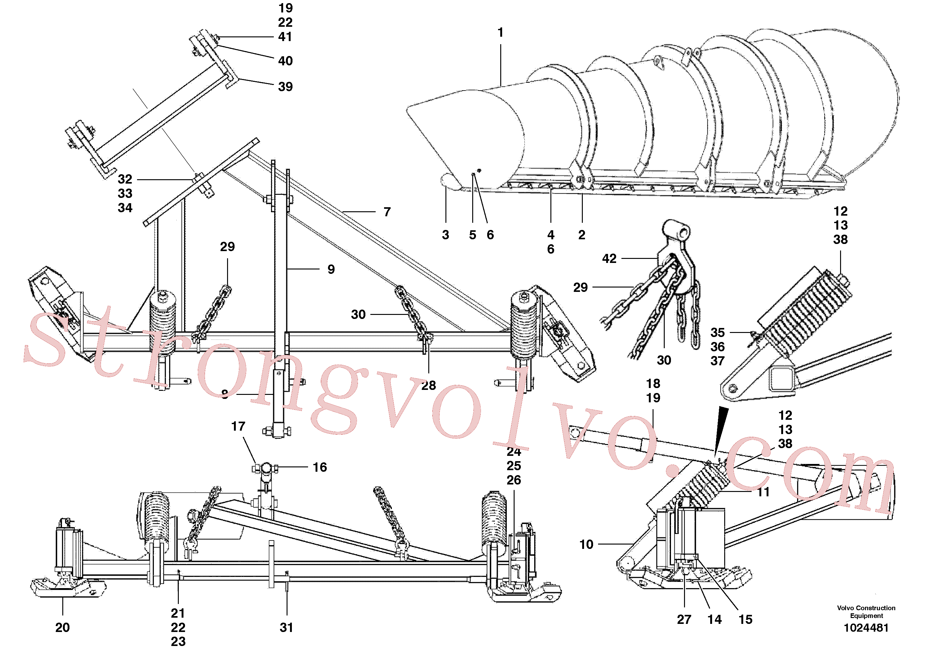 Atacado SA9323-07545 Chaveta fendida Volvo escavadeira