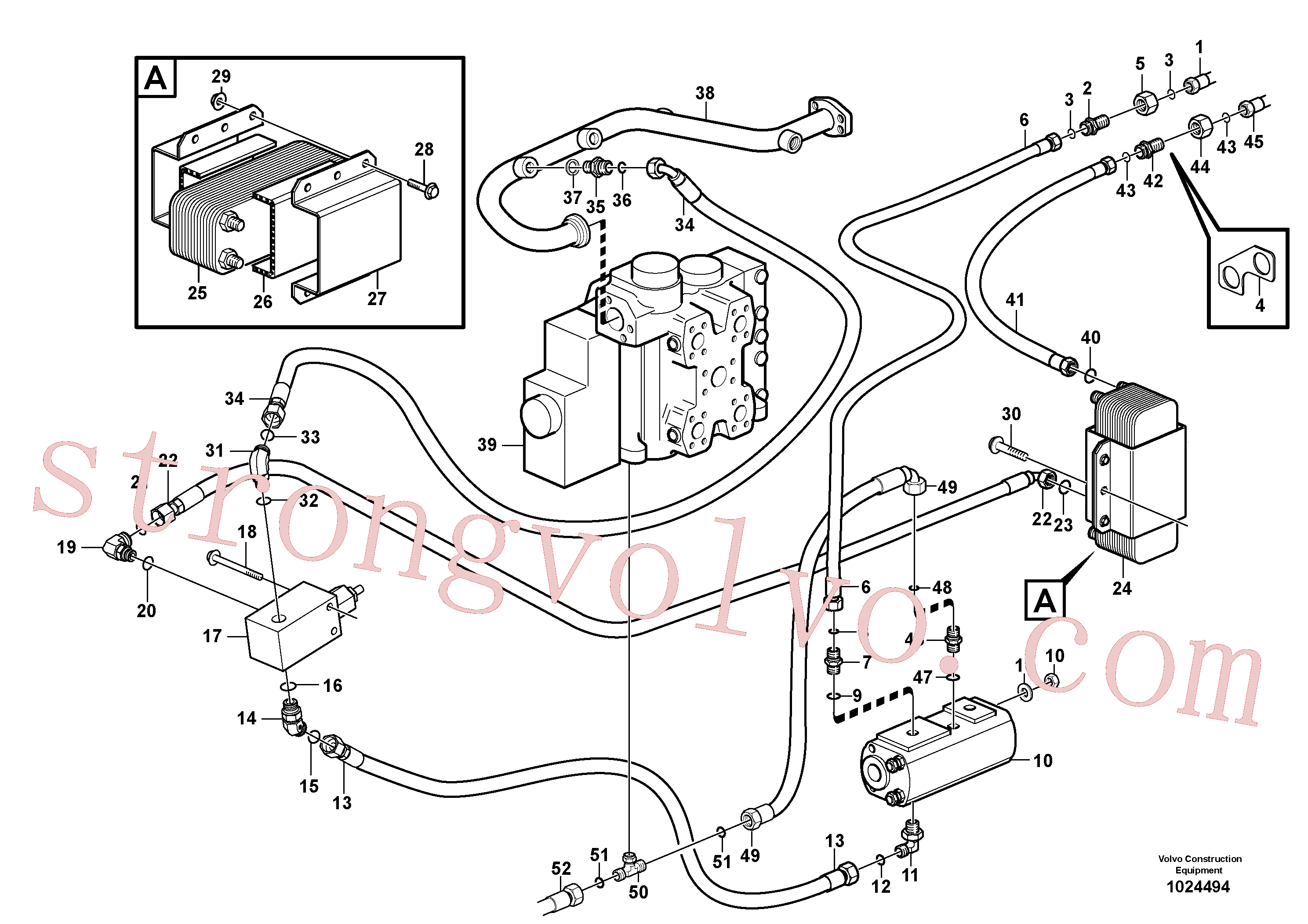 Atacado VOE936610 Cotovelo Volvo escavadeira