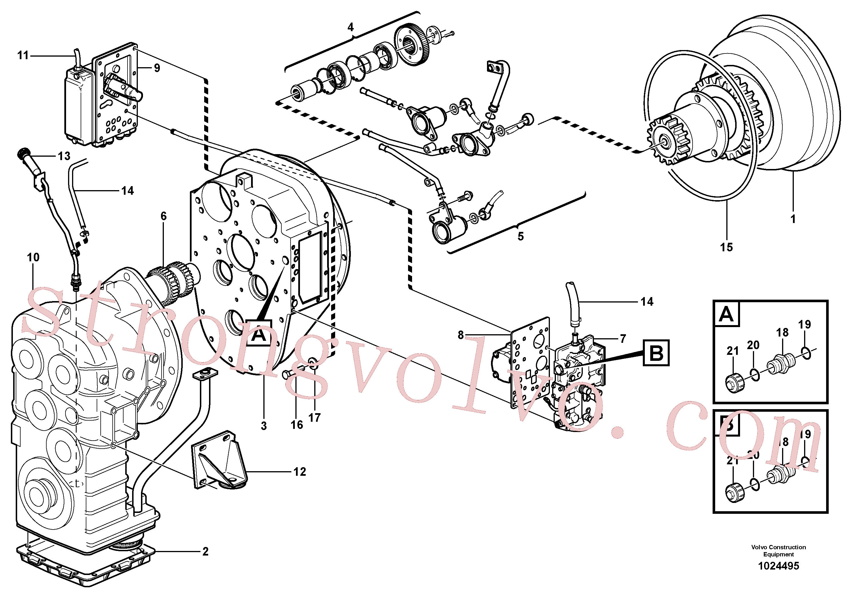VOE11802727 Volvo Transmissão hidráulica com acessórios(1024495 Montagem)
